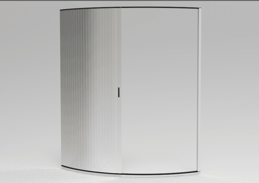 TAMdoûr Tambour Door Kit Cut 1850mm x 700mm with Flex Track for Straight Slide with 90 degree turn or Curved Close Finish