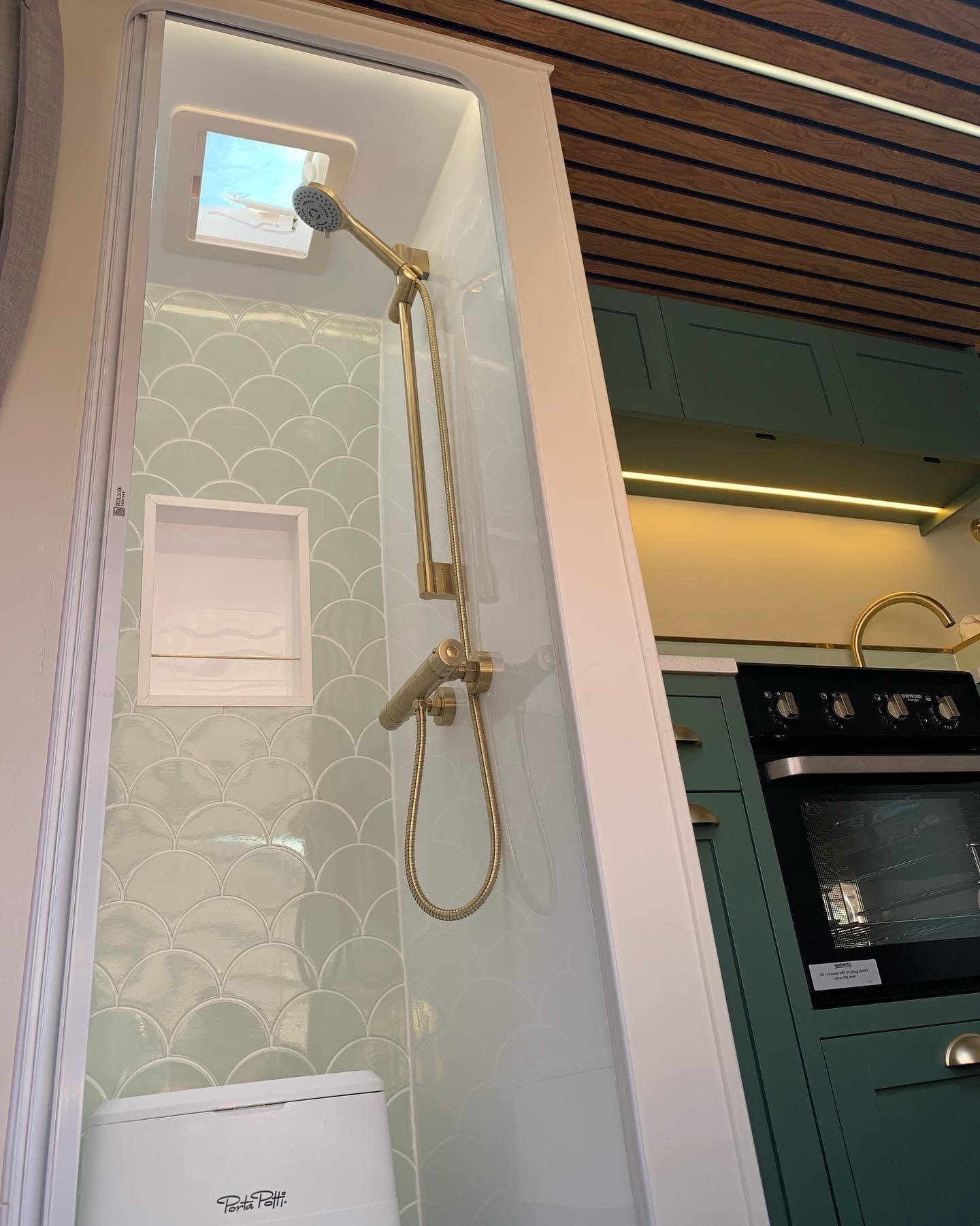 ROLdour Campervan / RV Shower Door PRE MADE 1750mm Tall x 1000mm Self Cut Width