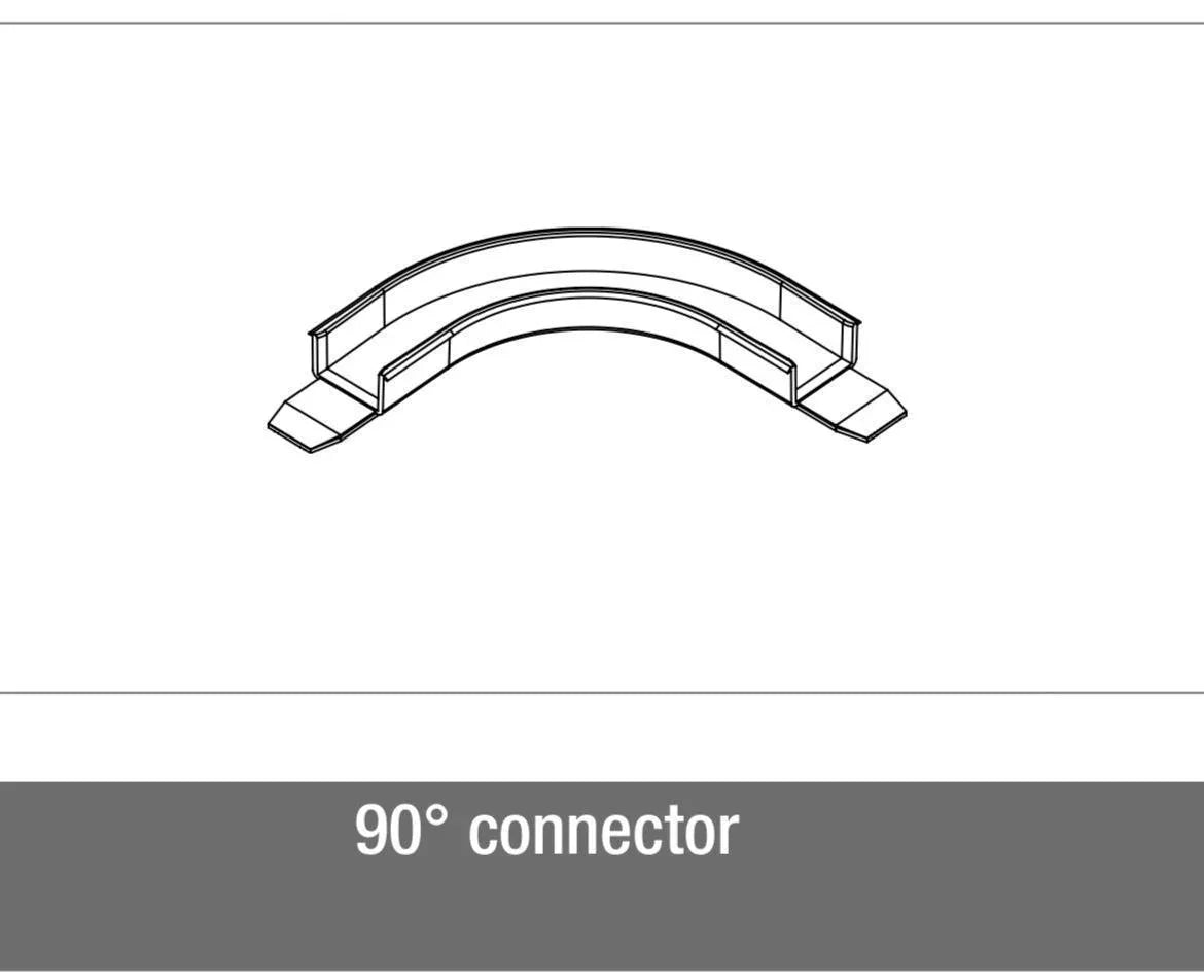 1 x extra set 90 degree corners for Standard track (not sold separately on to add on door kit) - THEdoûr Bespoke