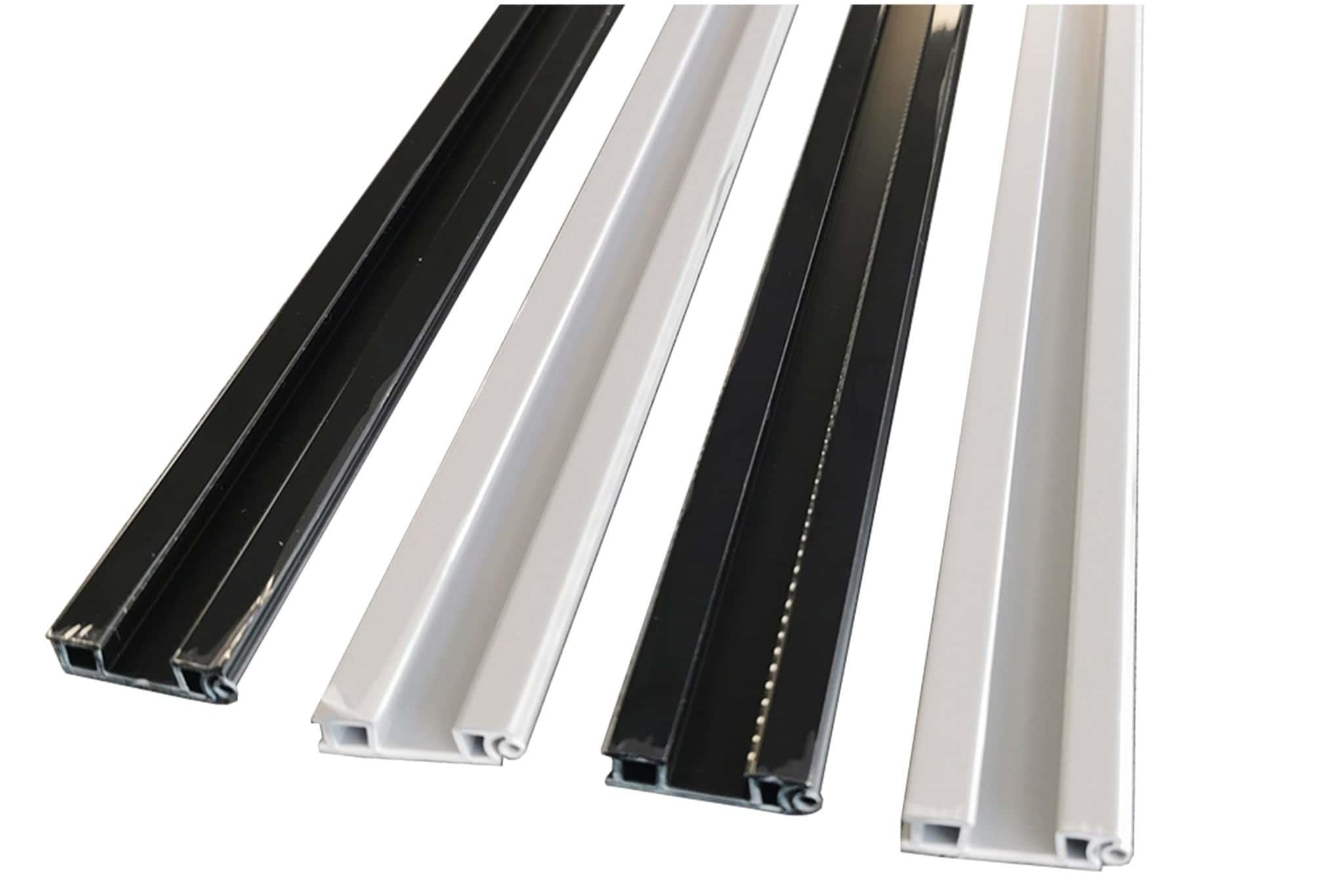 Tambour Door End Profile with Integrated Handle – 1 x 1000mm Length Silver or Black - TAMdoûr Universal