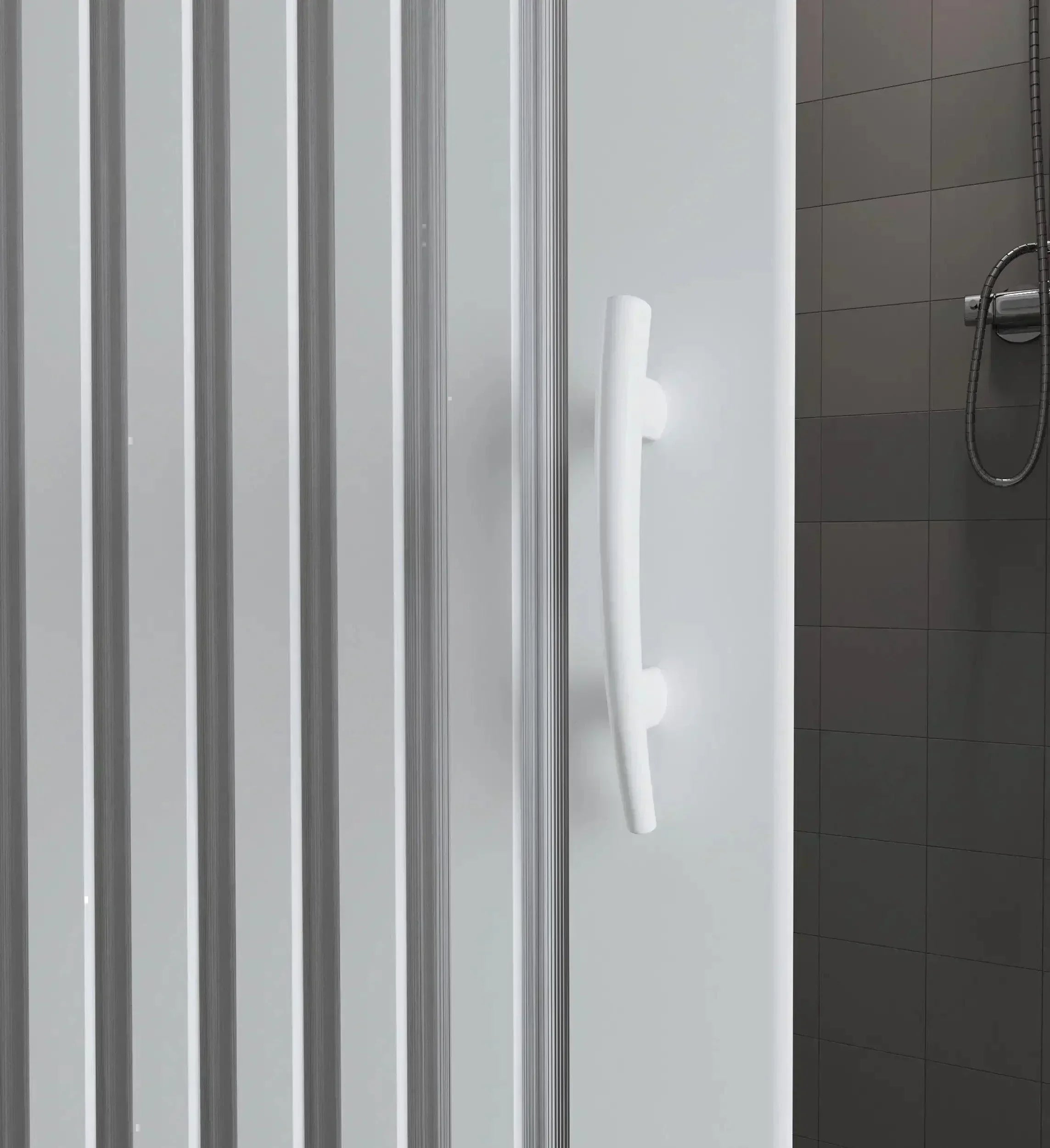 FLEXdoûr PVC Folding Shower Door with Side Opening 1850mm Height x Various Width