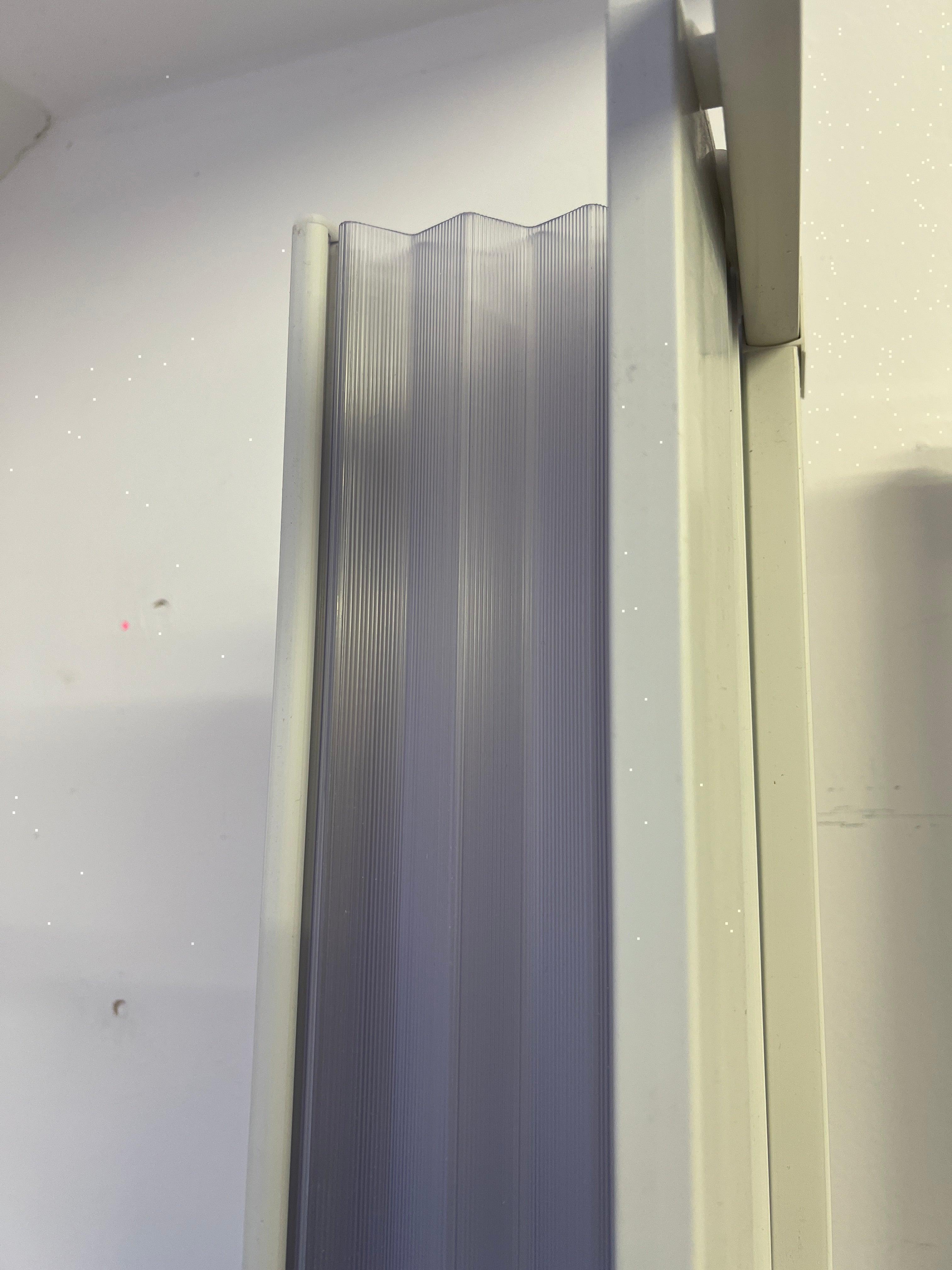 FLEXdoûr PVC Folding Shower Door with Side Opening 1850mm Height x Various Width