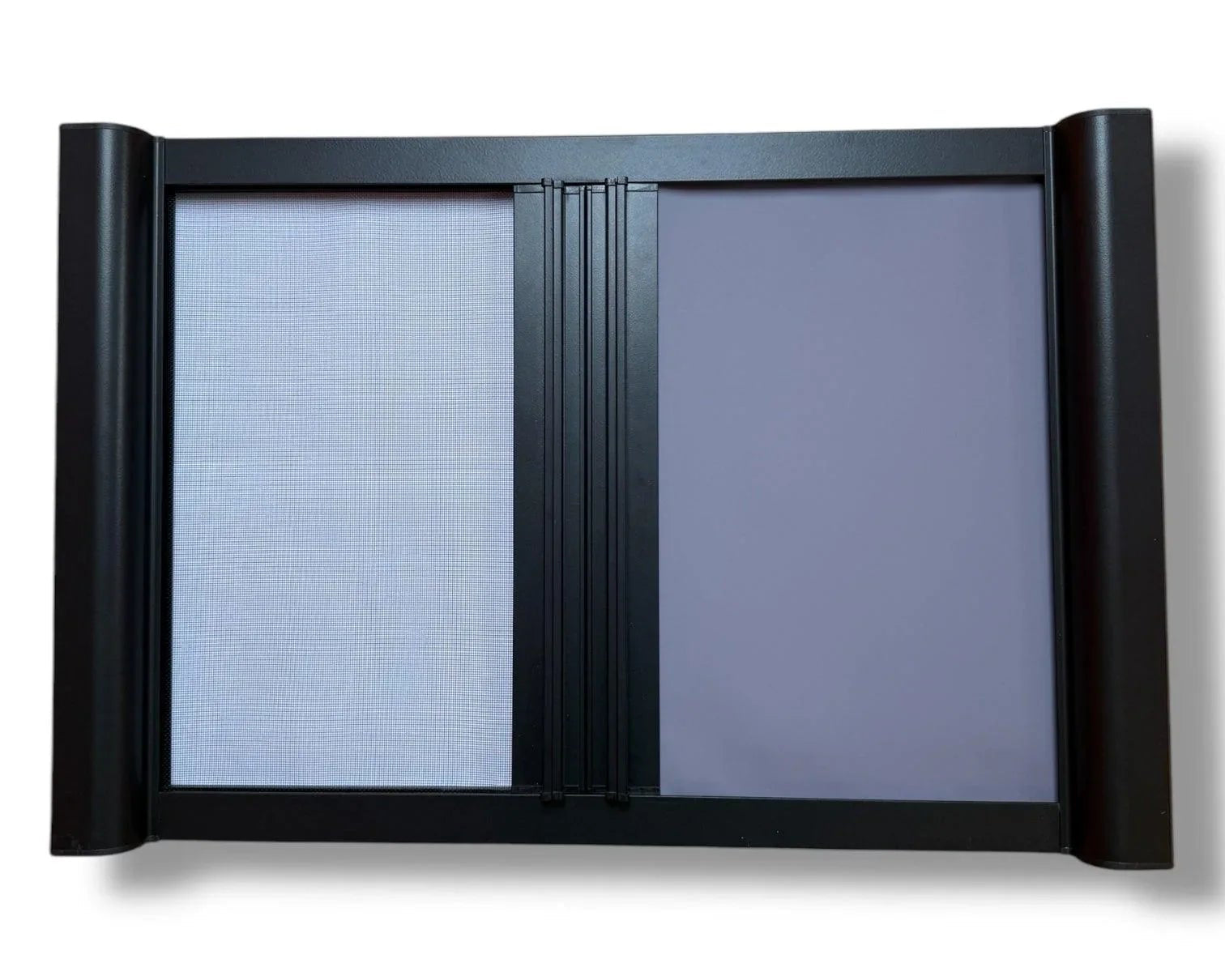 ROLdour Slimline - Duo Retractable Blackout Roller Fabric & or Net Blind / Screen Custom Made to Measure 1000mm up to 1500mm Tall x 1000mm up to 1500mm Wide