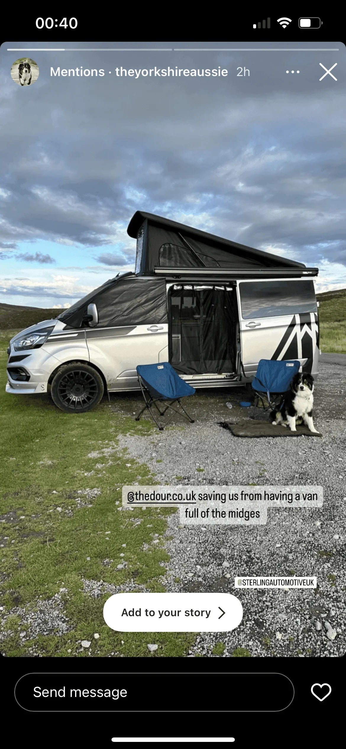 VANdour Mosquito Net Screen Medium to Large Campervans fit. Added Privacy Layer