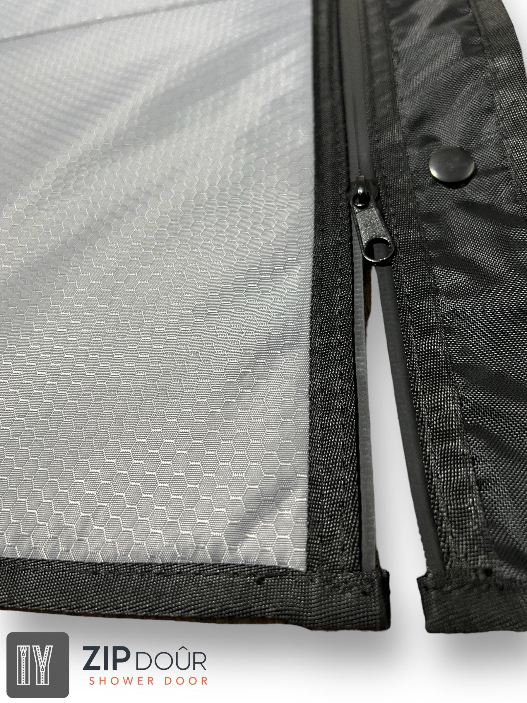 ZIPdoûr Shower Door 4x4 Camper Van / RV - Double Insulated Zip Close in Various Sizes