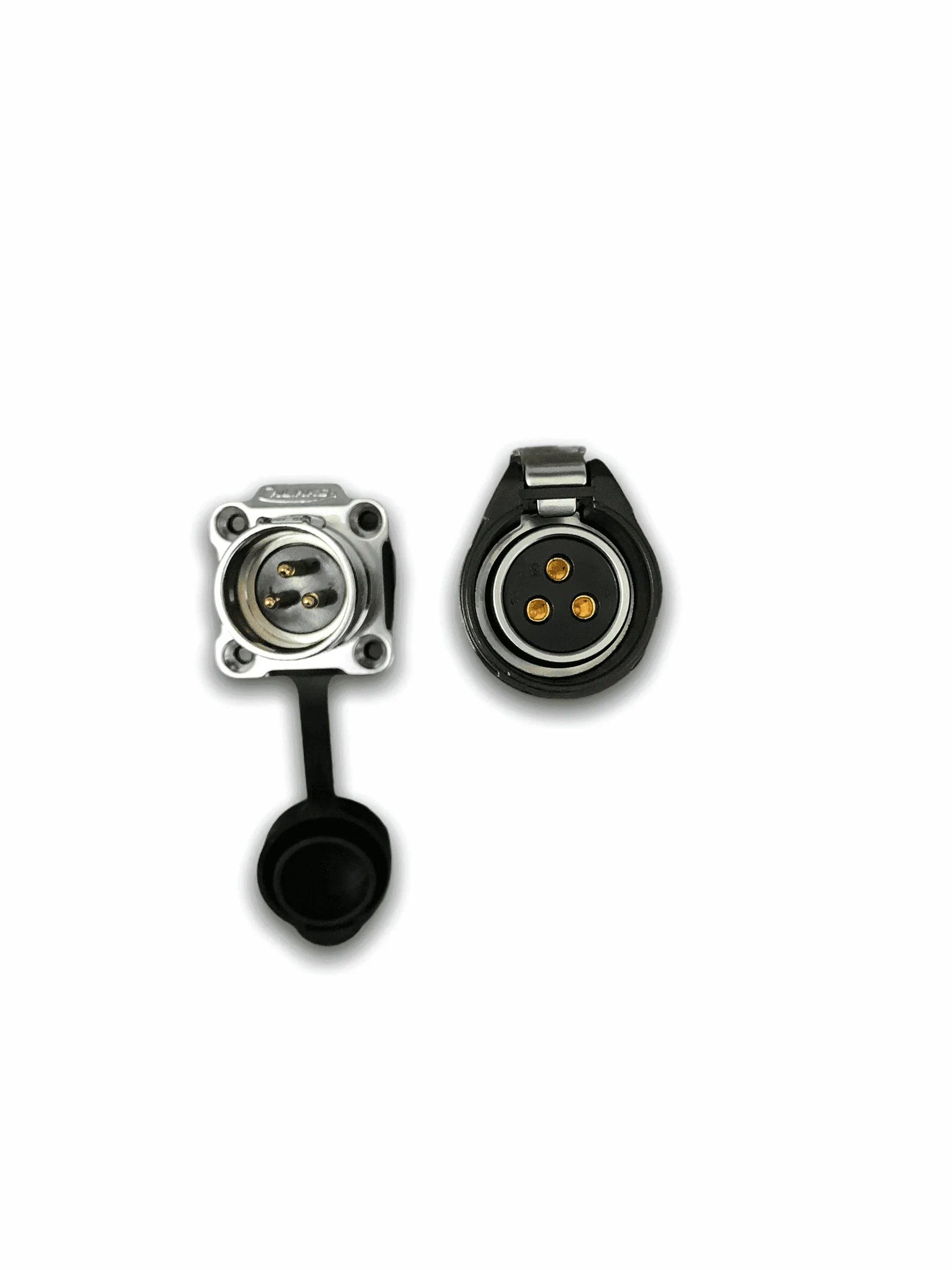 IP67 COMPACT Surface Mounted 240v Electric Hookup Black & Chrome