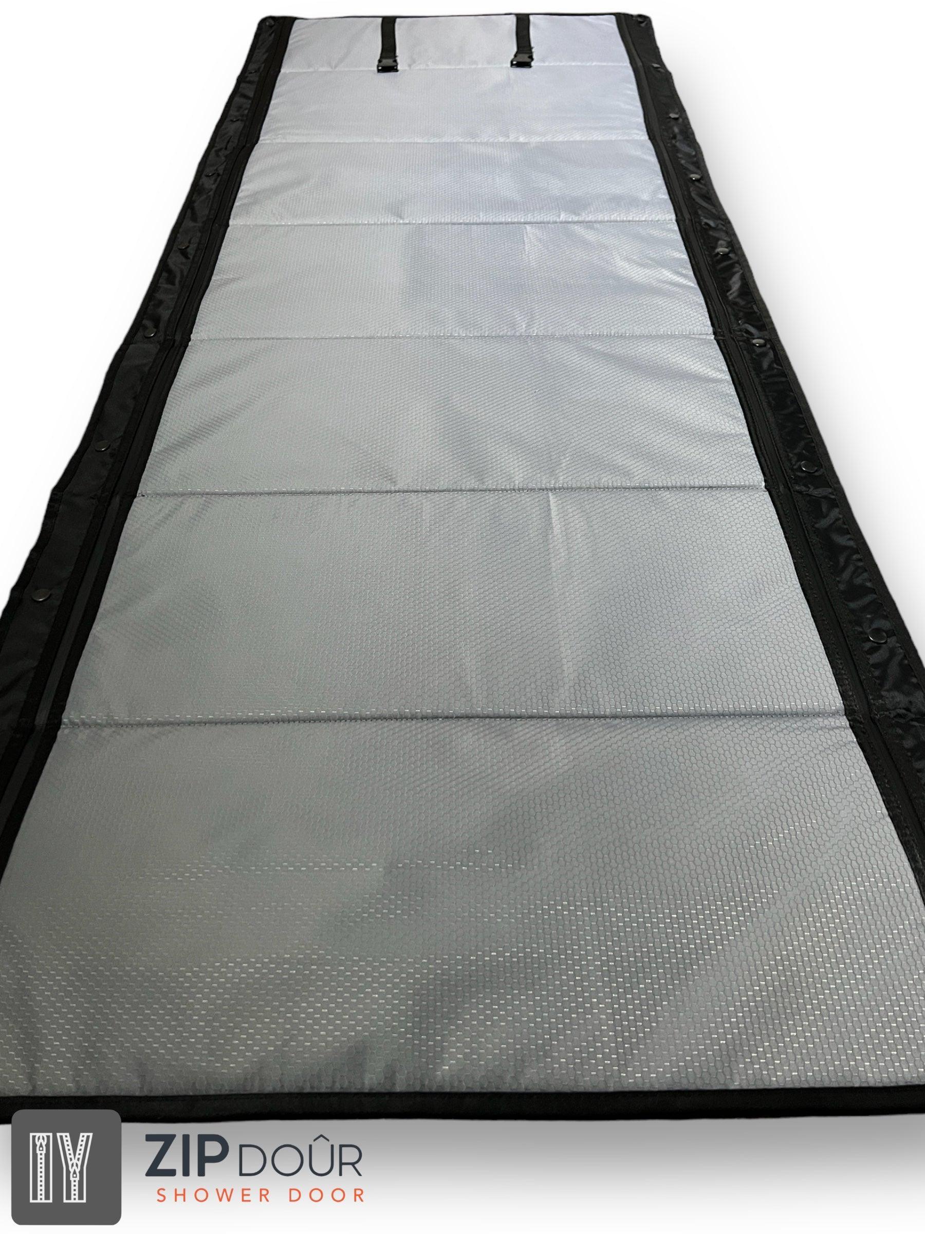 ZIPdoûr Shower Door 4x4 Camper Van / RV - Double Insulated Zip Close in Various Sizes