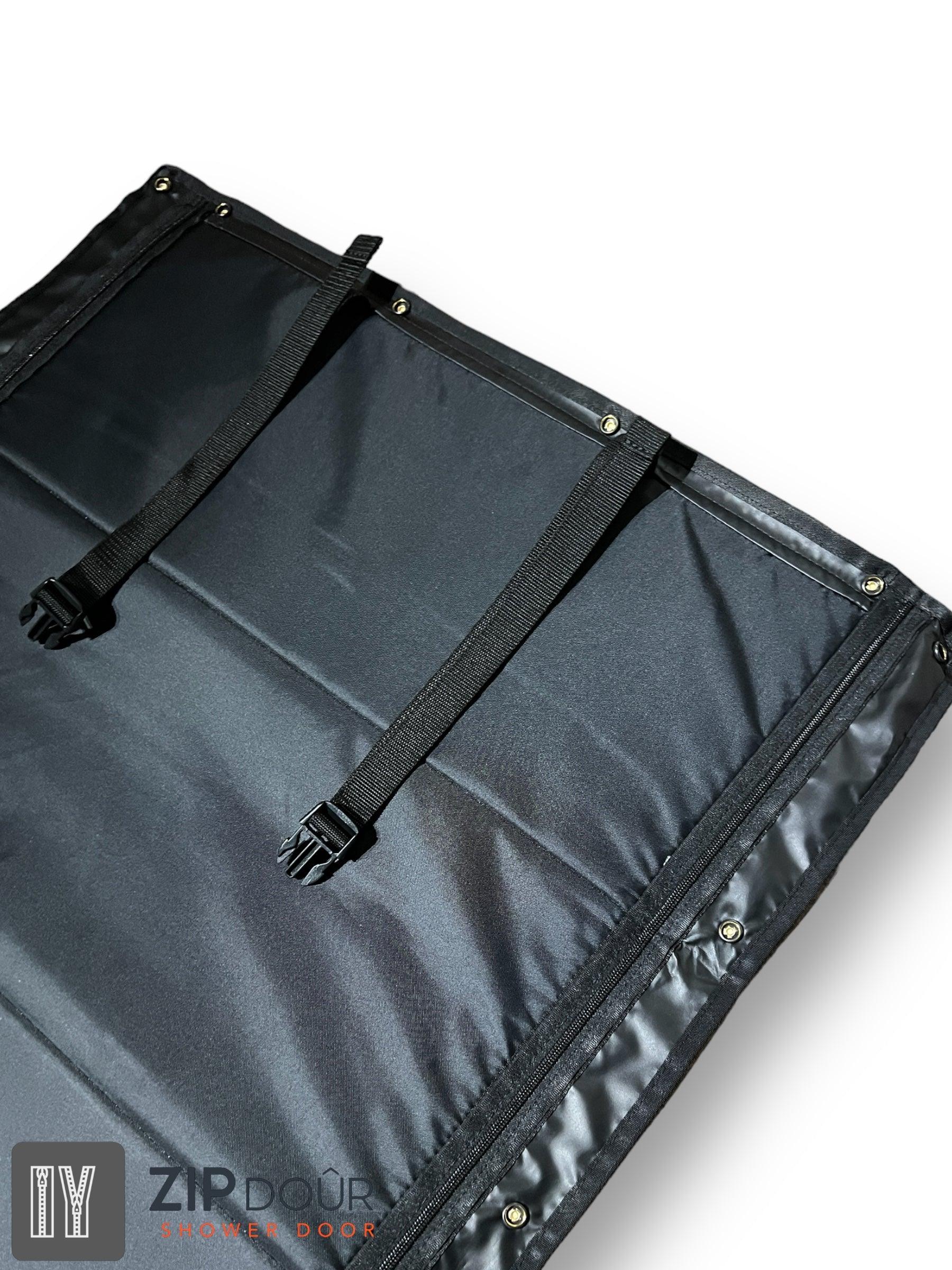 ZIPdoûr Shower Door 4x4 Camper Van / RV - Double Insulated Zip Close in Various Sizes