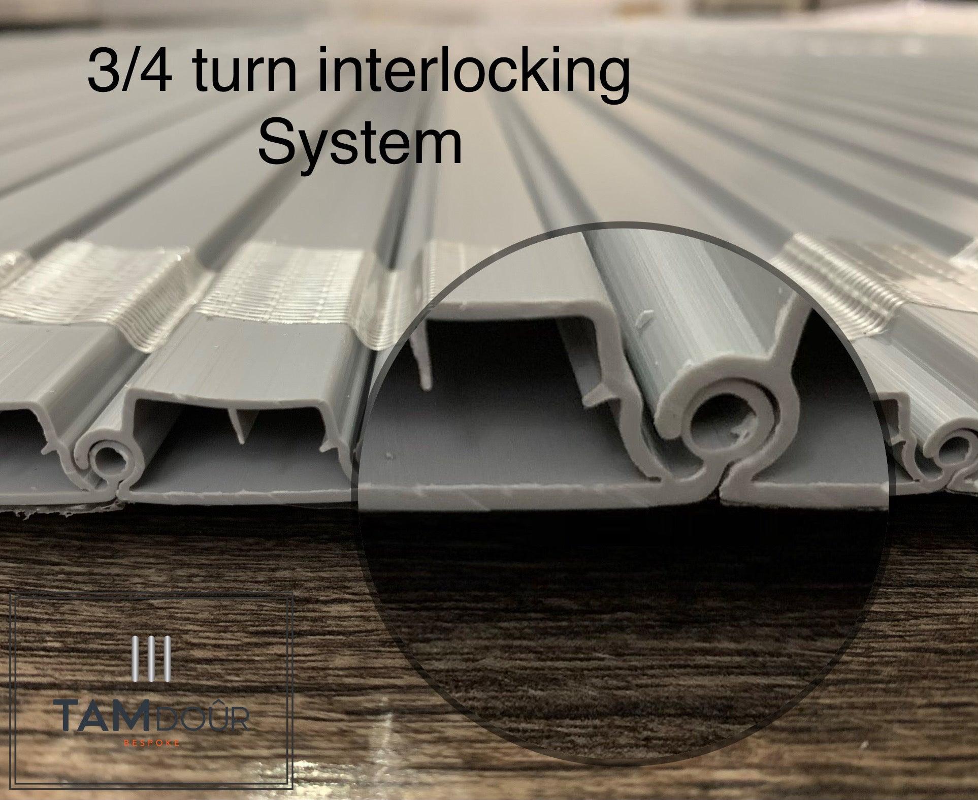 Tambour Black or White or Silver Door kits - Custom Made to the MM from 1000mm up to 1499mm tall