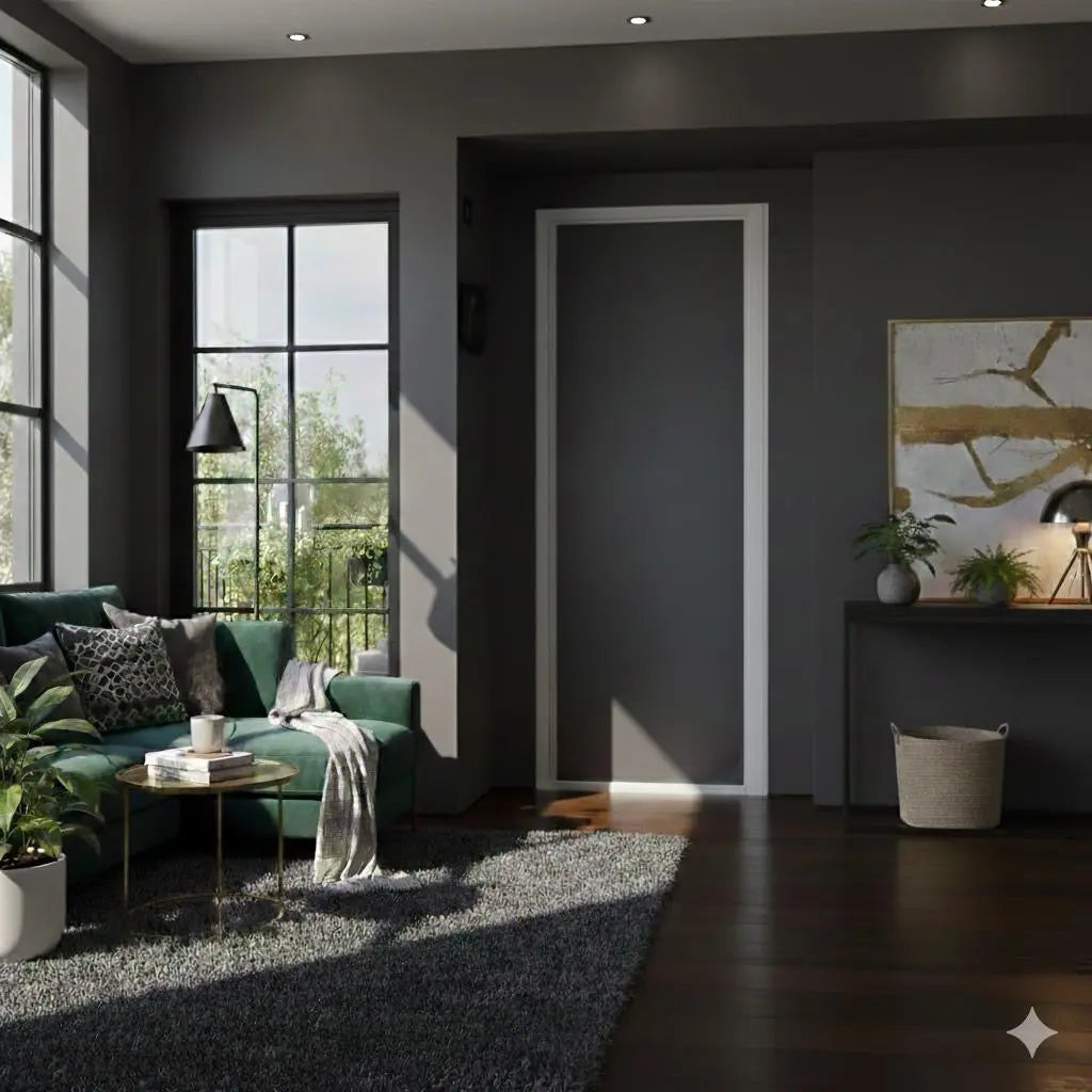 ROLdoûr Bespoke Privacy Space-Saving Retractable Blackout Door Screen | Magnetic Close, Made to Measure (Up to 2000mm Tall x 500–1000mm Wide) THEdoûr Bespoke