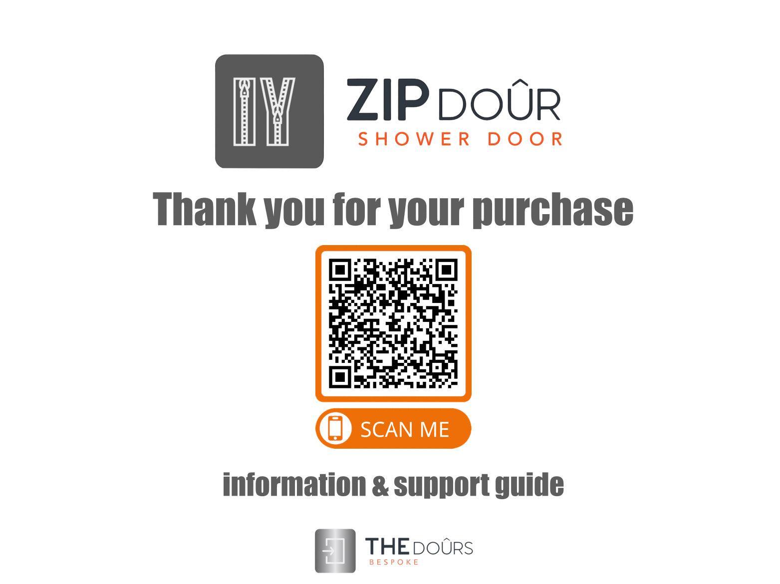 ZIPdoûr Shower Door 4x4 Camper Van / RV - Double Insulated Zip Close in Various Sizes