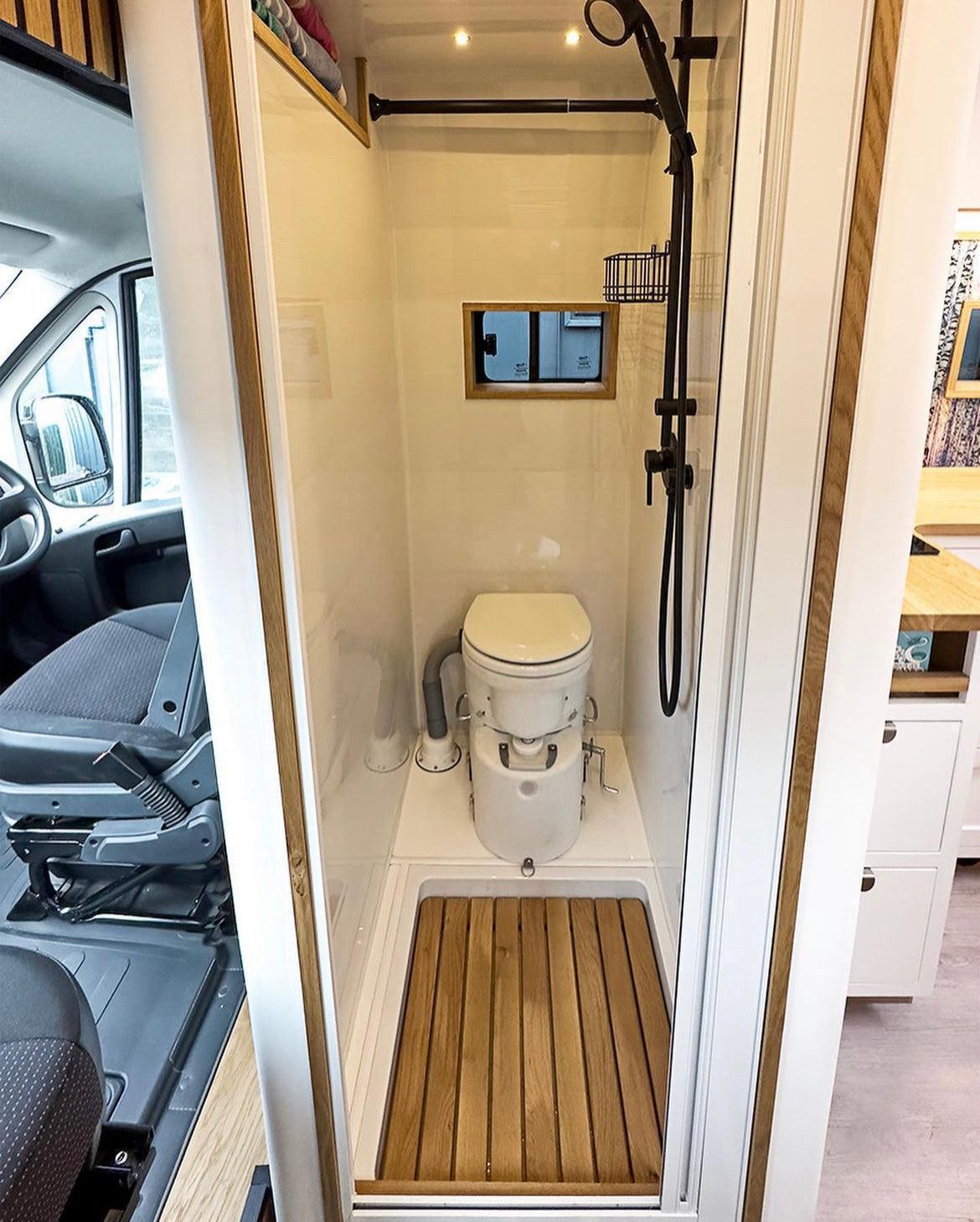 ROLdour Campervan / RV Shower Door PRE MADE 1750mm Tall x 1000mm Self Cut Width
