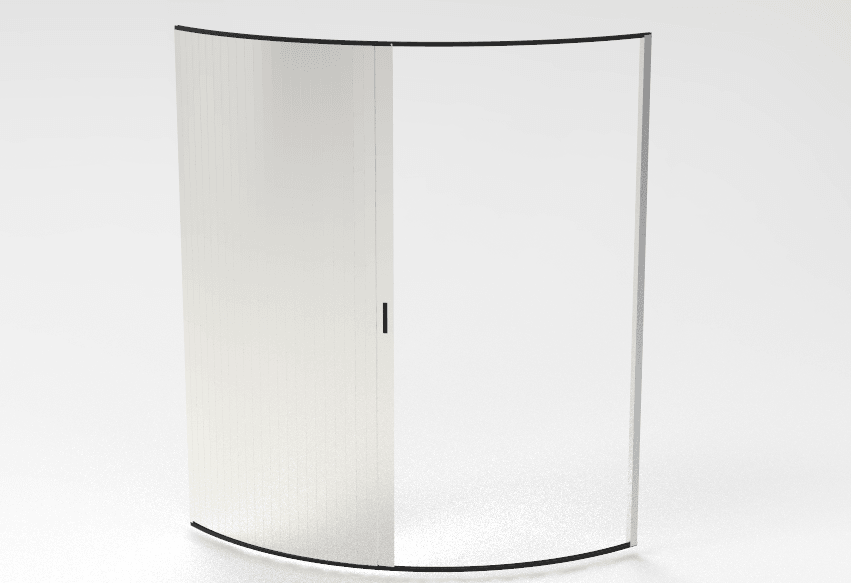 TAMdoûr Tambour Door Kit Cut 1850mm x 700mm with Flex Track for Straight Slide with 90 degree turn or Curved Close Finish