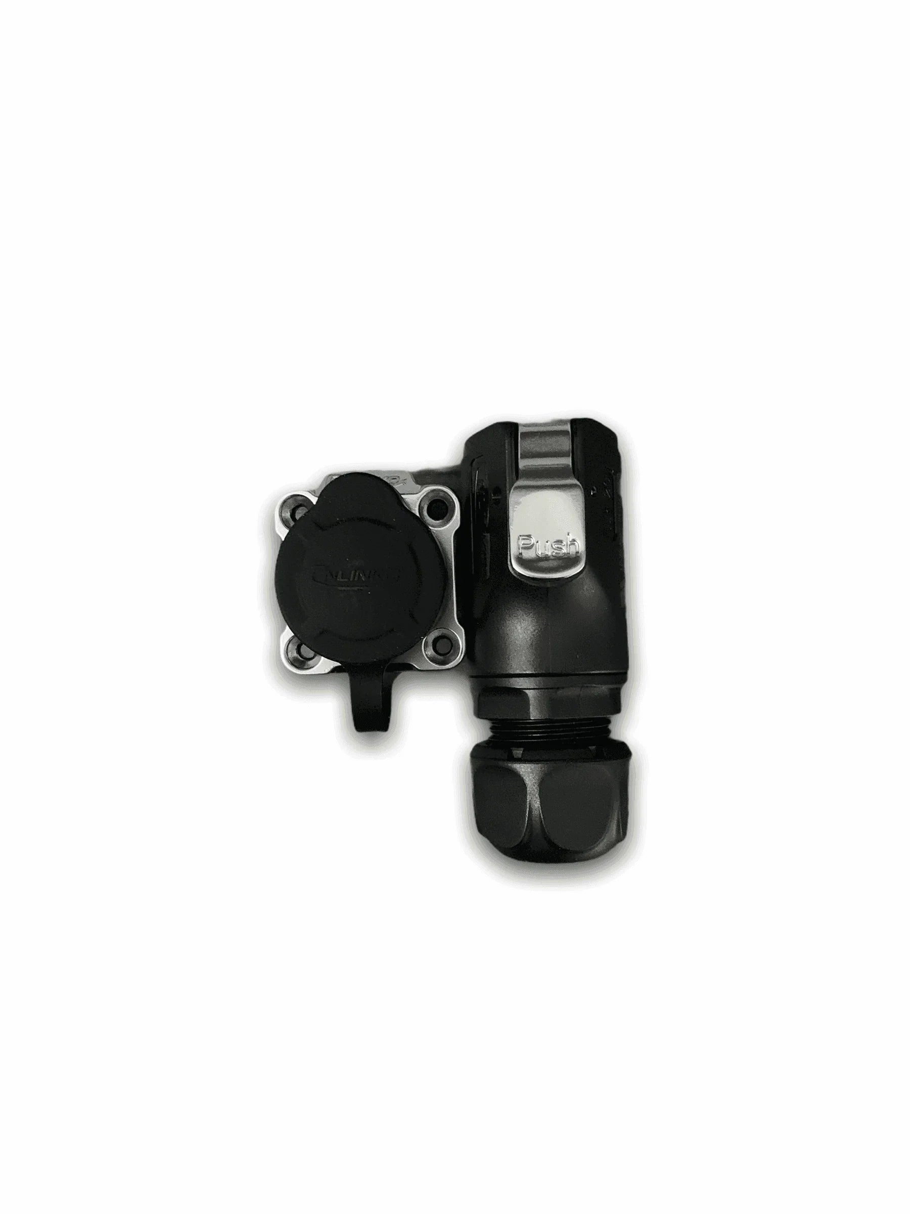 IP67 COMPACT Surface Mounted 240v Electric Hookup Black & Chrome