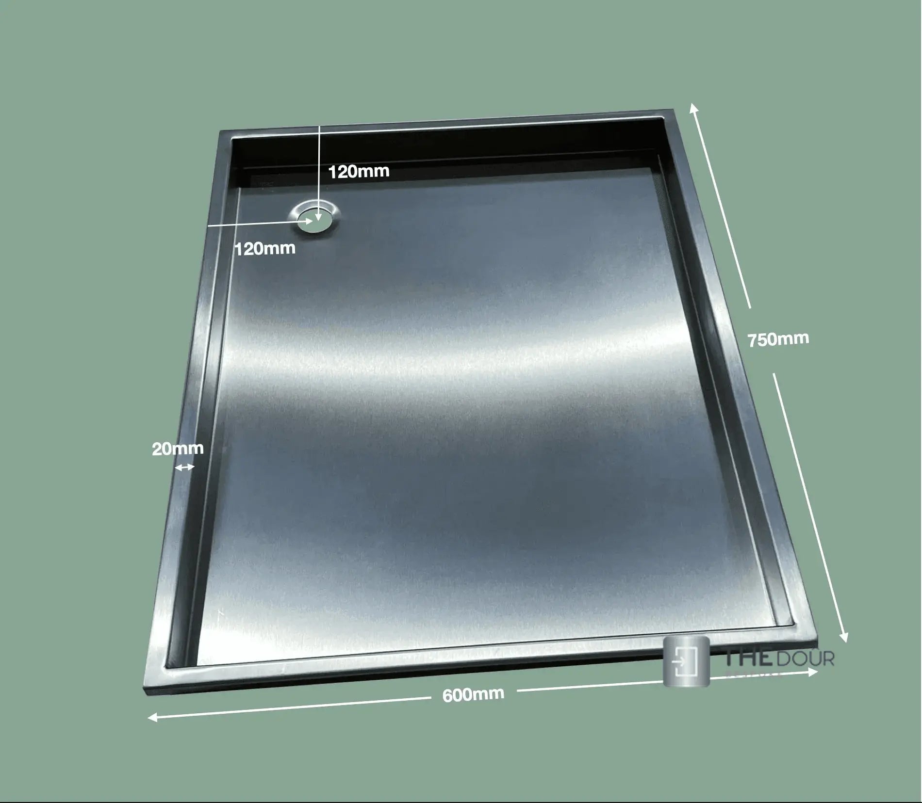 Campervan / RV Shower Trays 304-Grade Stainless Steel - 3 Sizes Options Romerworld