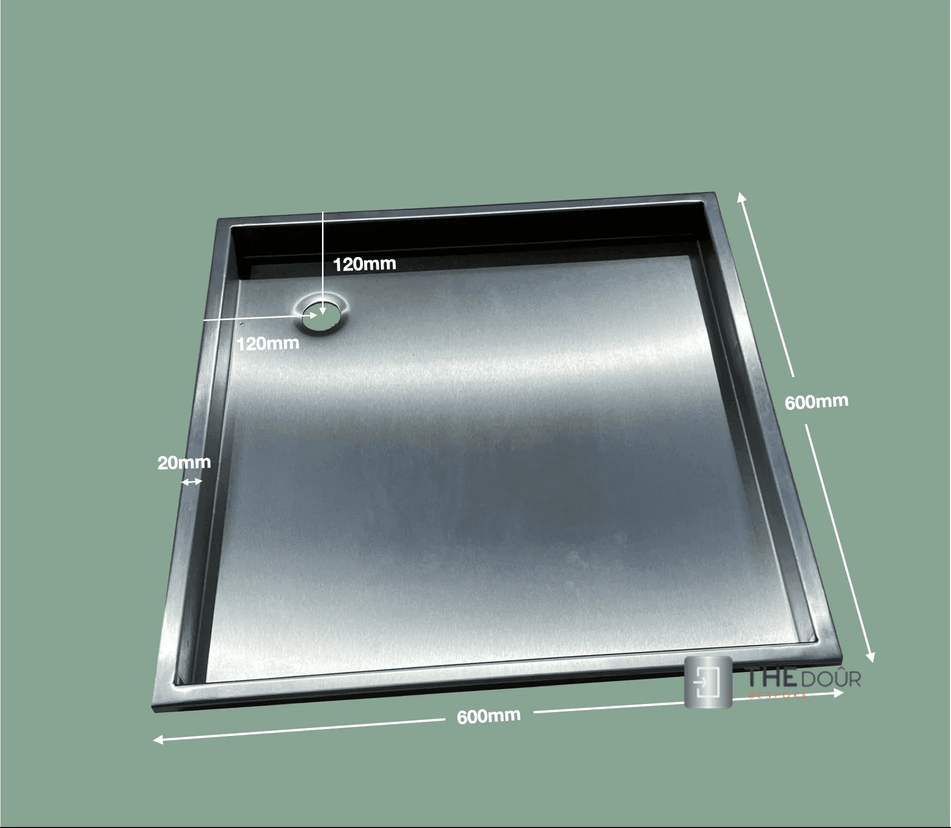 Campervan / RV Shower Trays 304-Grade Stainless Steel - 3 Sizes Options