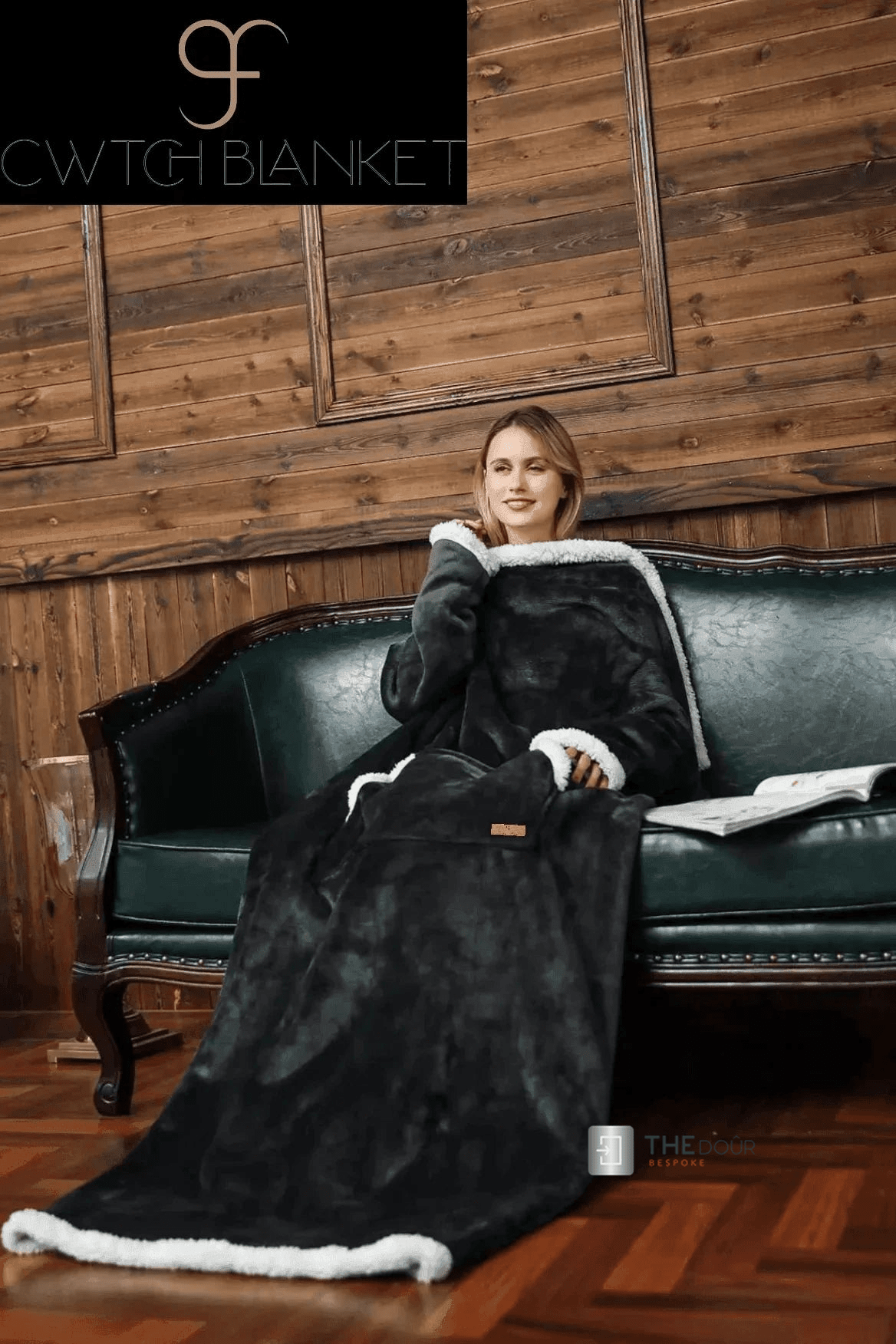 CwtchBlanket Giant 200cm x 170cm Extra Thick Sherpa Fleece Camper Blanket