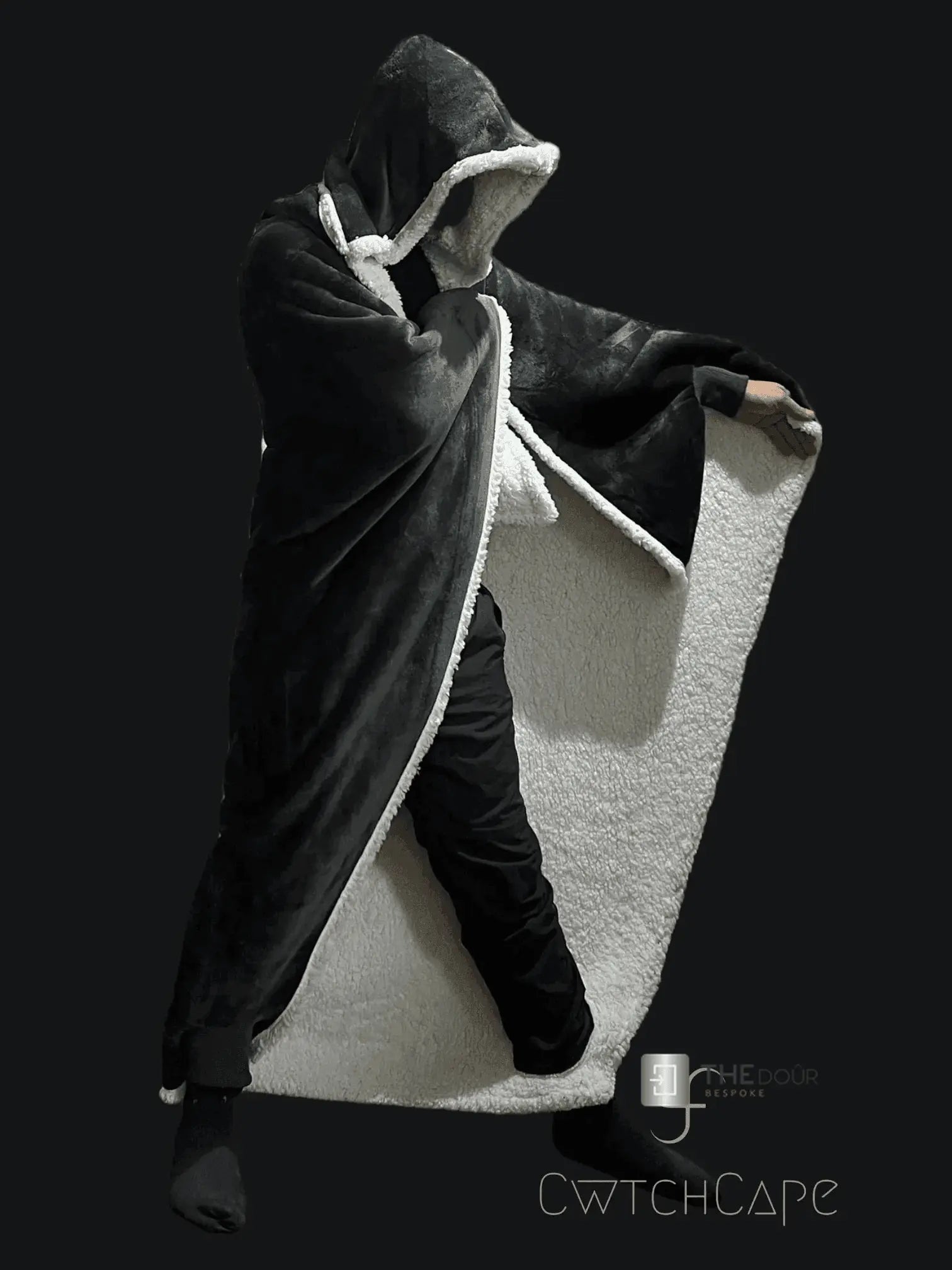 CwtchCape Camper Sherpa Fleece Hoodie Walkie Blanket Adult 1 size fits all - 4 Colours THEdoûr Bespoke