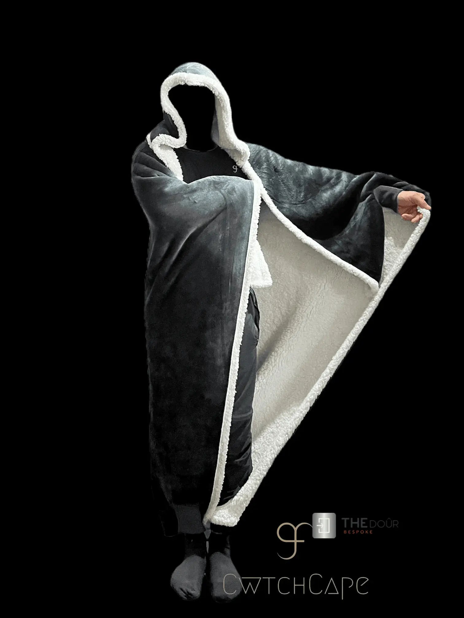 CwtchCape Camper Sherpa Fleece Hoodie Walkie Blanket Adult 1 size fits all - 4 Colours THEdoûr Bespoke