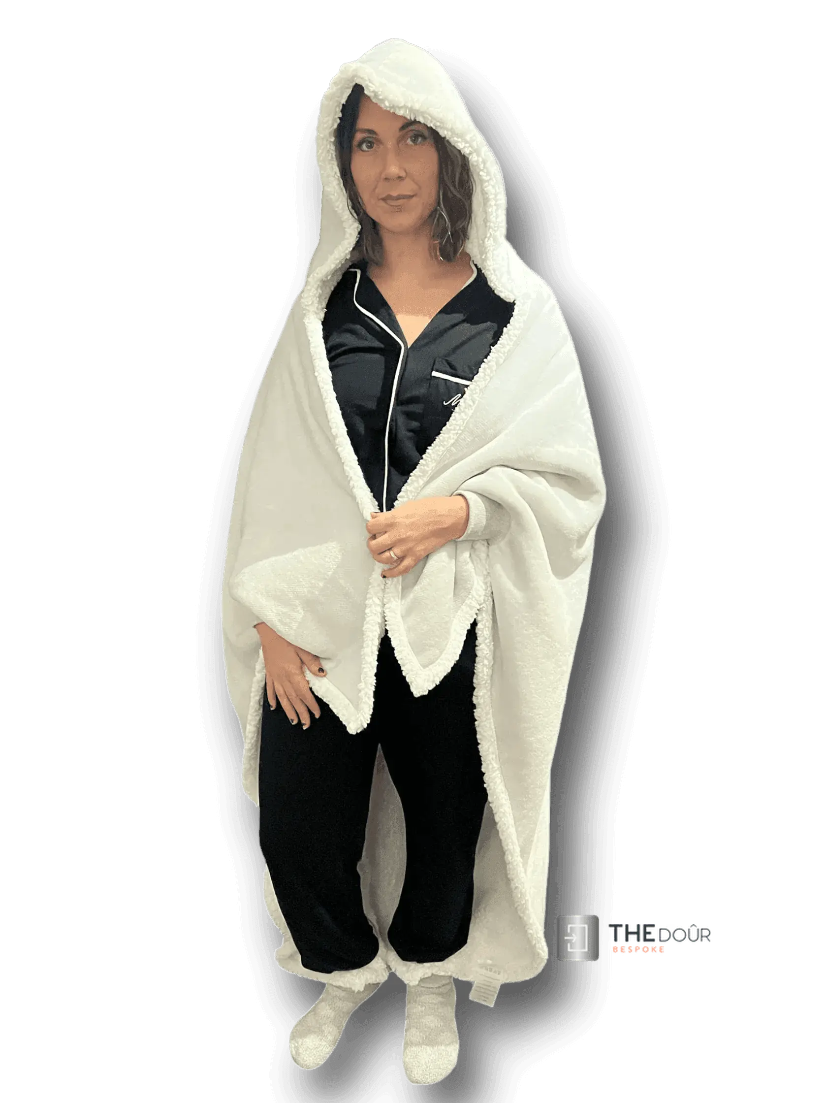 CwtchCape Camper Sherpa Fleece Hoodie Walkie Blanket Adult 1 size fits all - 4 Colours THEdoûr Bespoke
