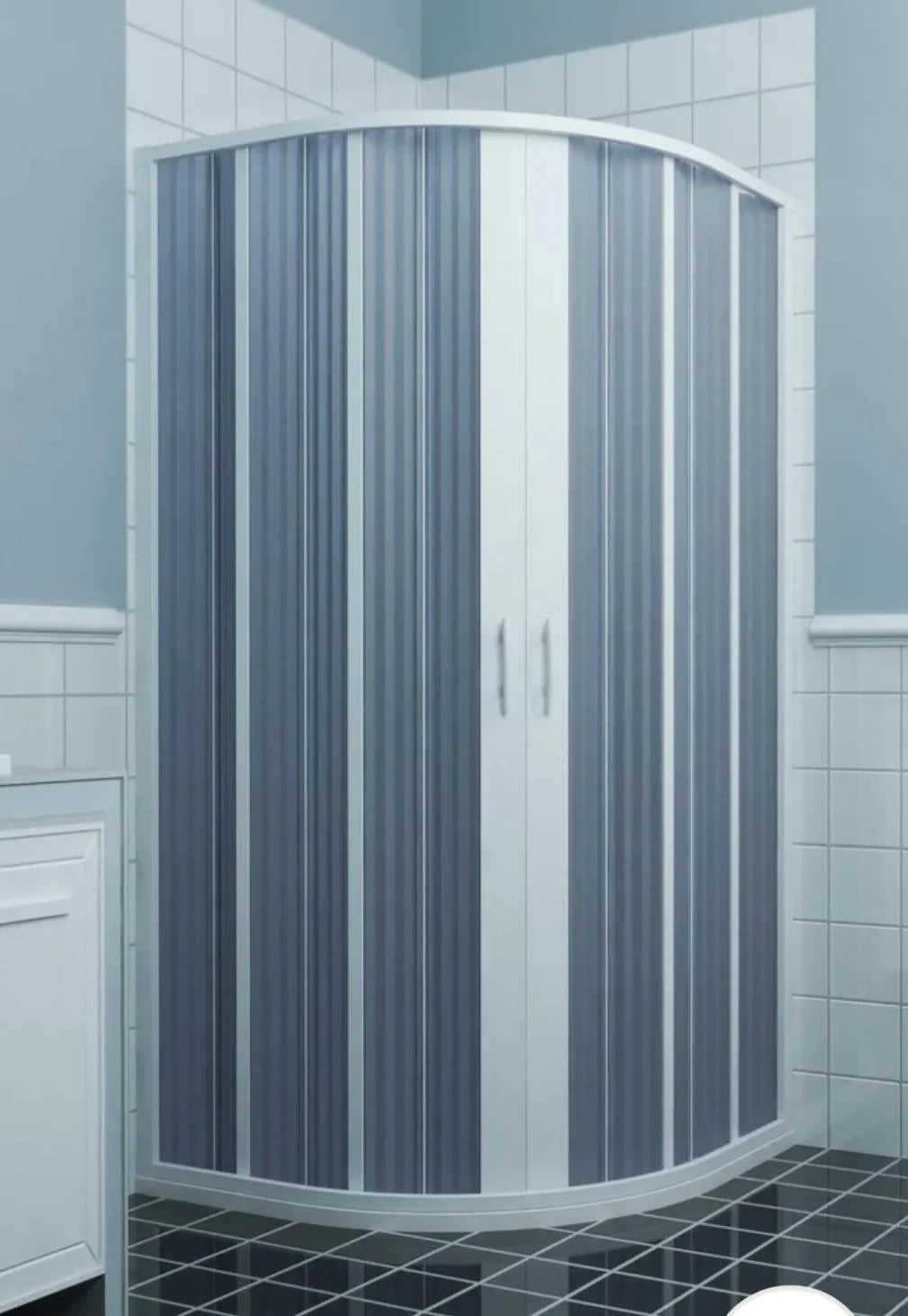 FLEXdoûr PVC Shower Door with Central Opening 1850mm Height x Various Width