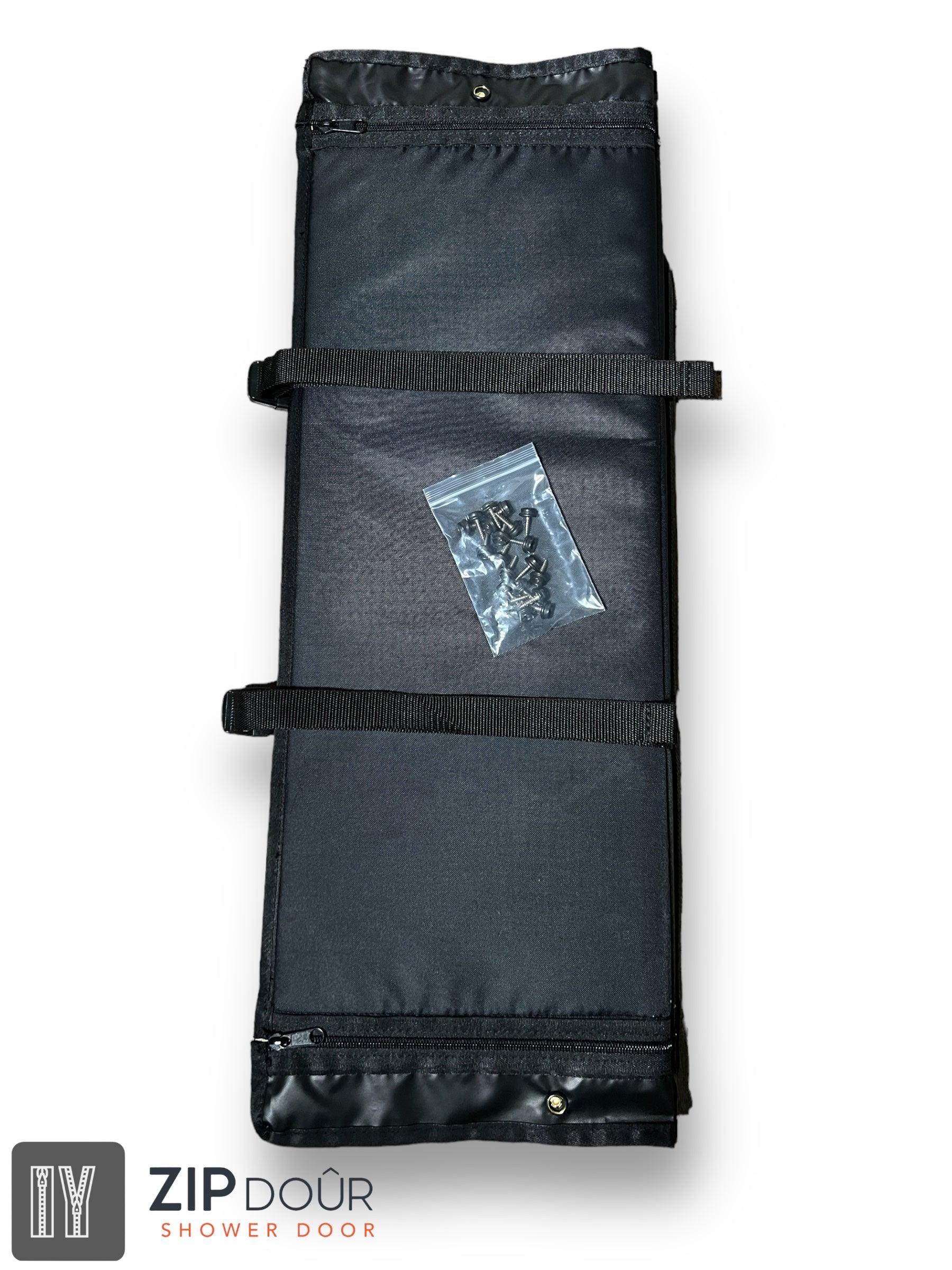 ZIPdoûr Shower Door 4x4 Camper Van / RV - Double Insulated Zip Close in Various Sizes