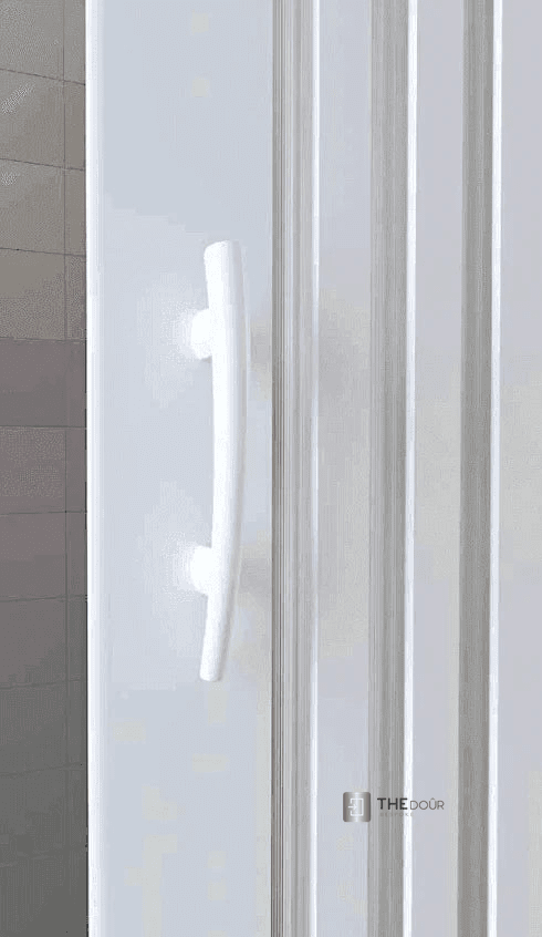 FLEXdoûr Corner PVC Shower Door with central Opening 1850mm Height x Various Reducible Width