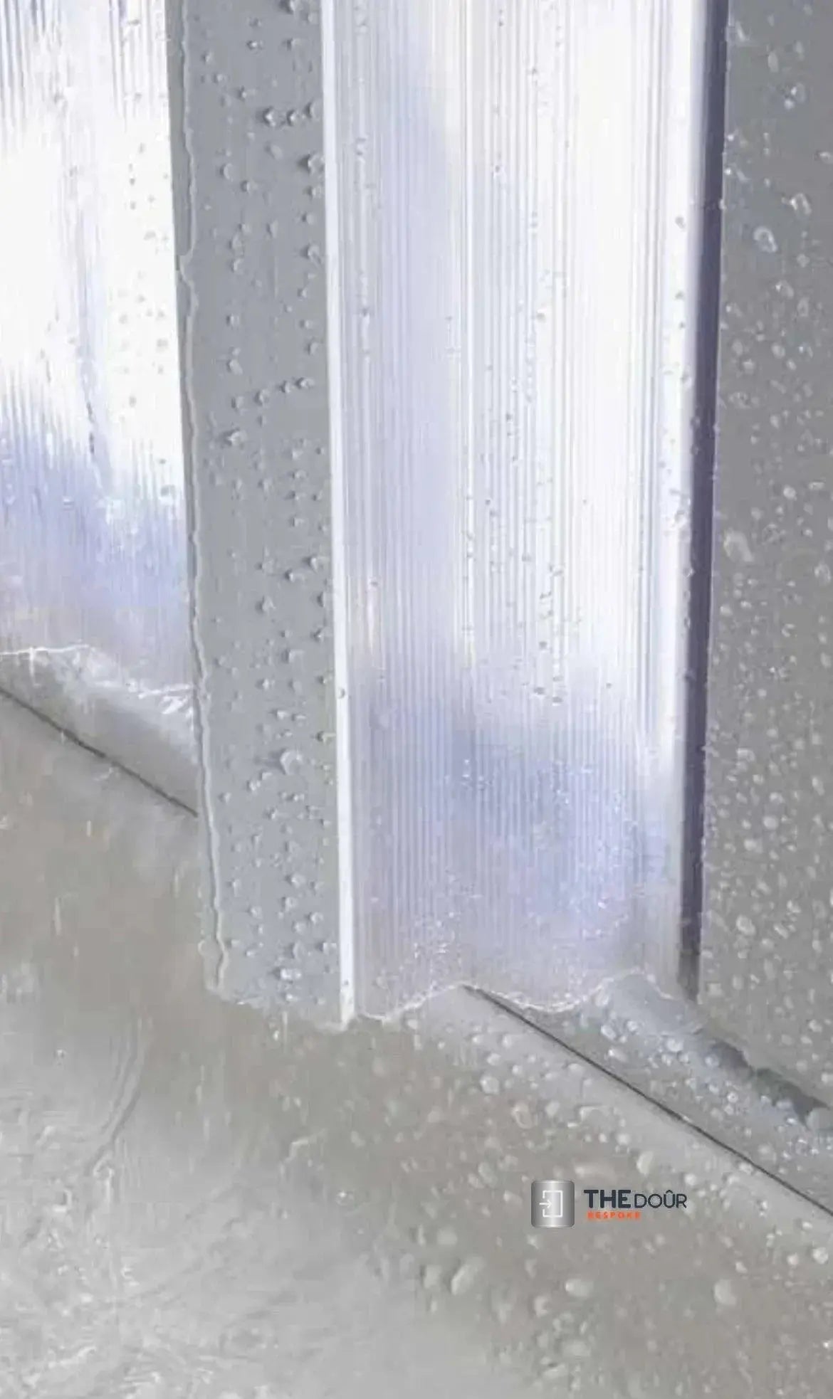 FLEXdour Folding PVC Shower Enclosure Doors Central Opening 1850mm Height x Various Width THEdoûr Bespoke