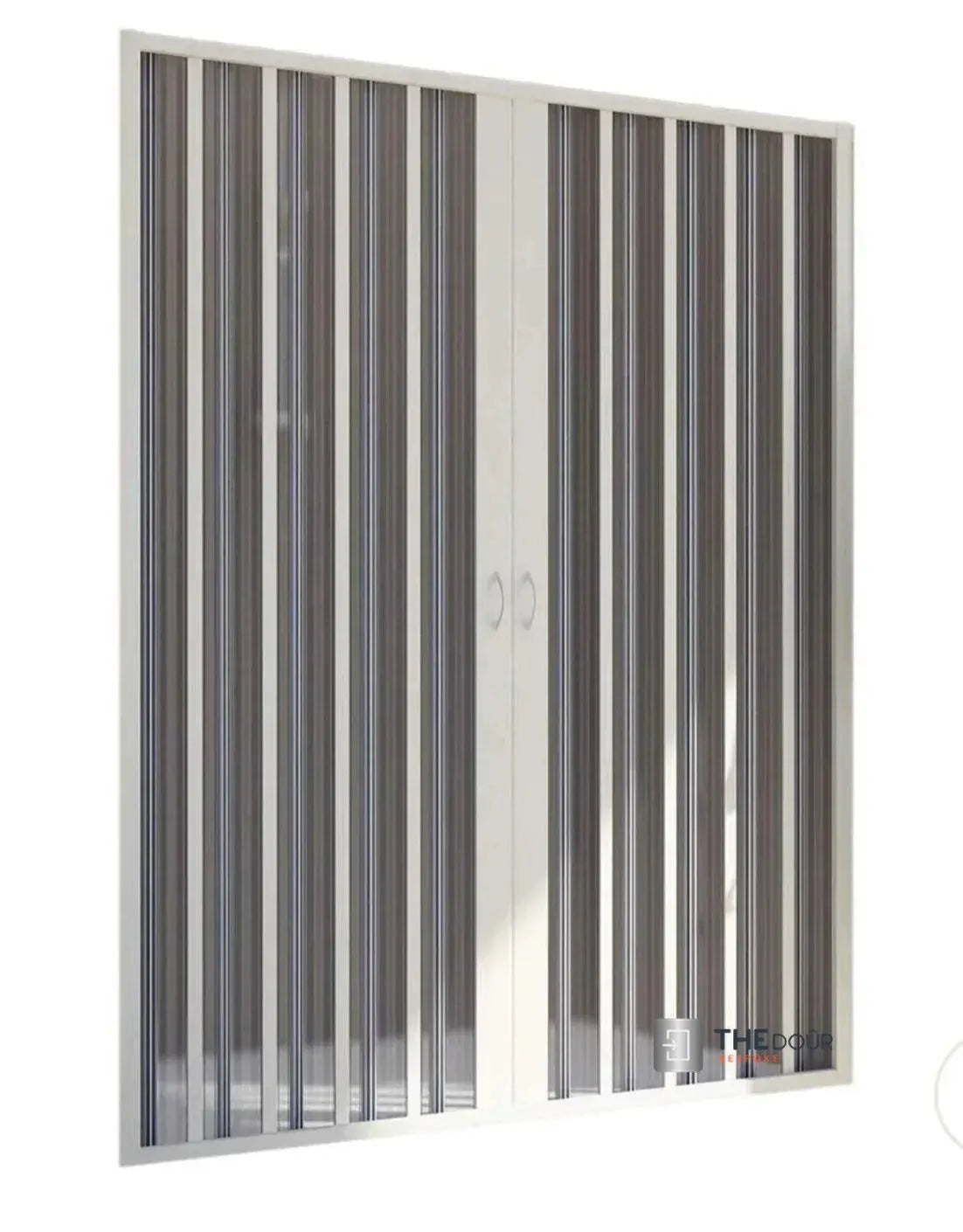 FLEXdour Folding PVC Shower Enclosure Doors Central Opening 1850mm Height x Various Width THEdoûr Bespoke