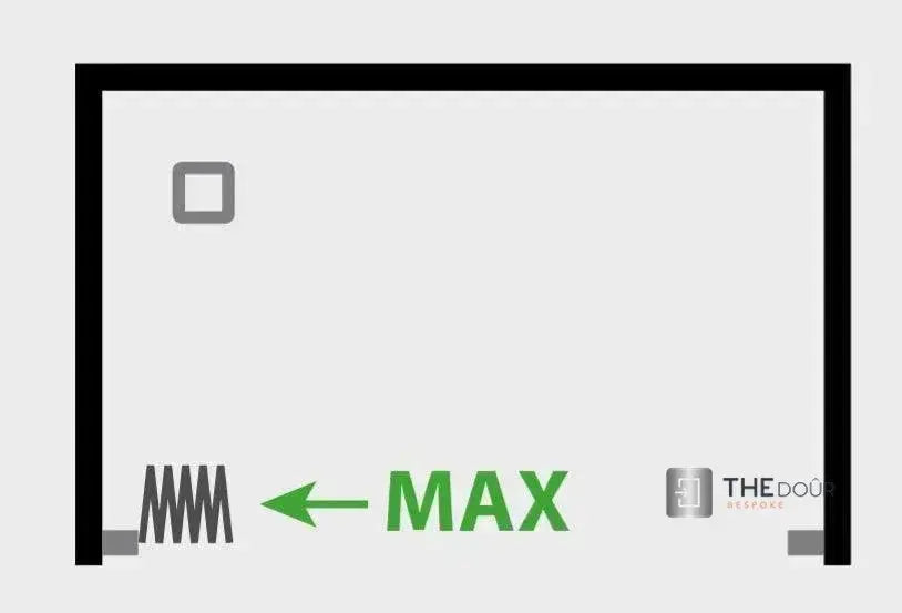 FLEXdoûr PVC Folding Shower Door with Side Opening 1850mm Height x Various Width THEdoûr Bespoke