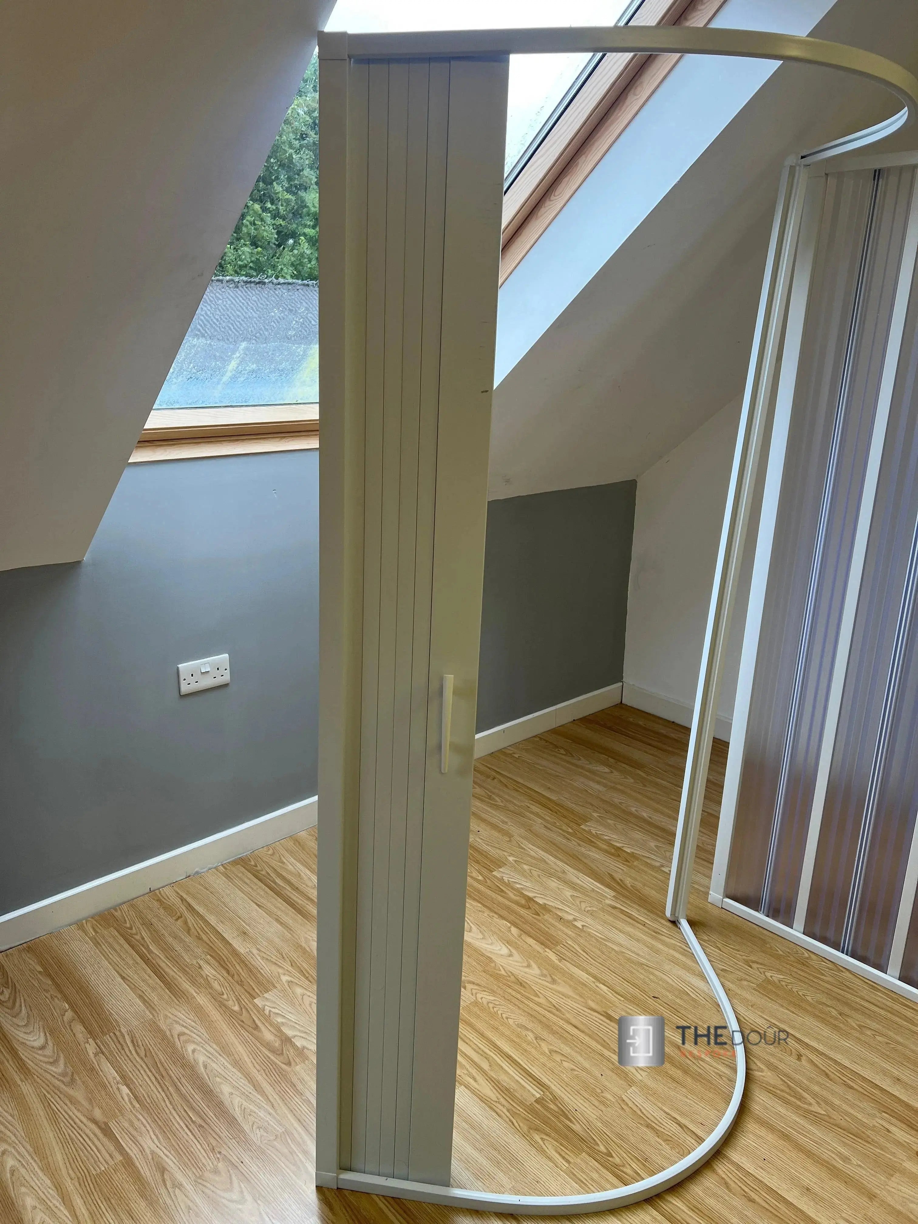 FLEXdoûr PVC Shower Door with Side Opening 1850mm Height x Reducible Width THEdoûr Bespoke