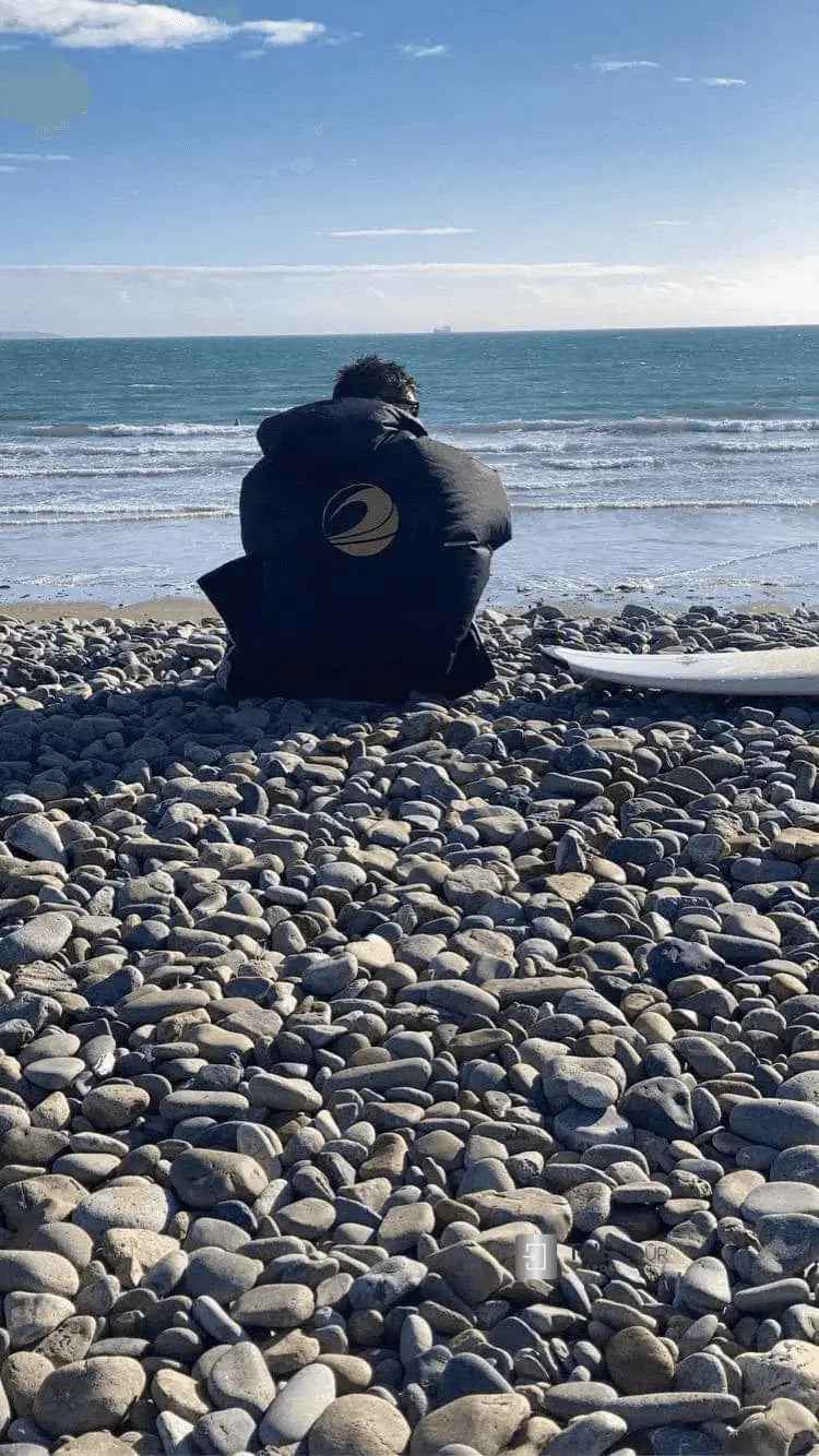 GF Large Dry Beach Changing Robe, Sherpa Fleece Lining - Waterproof, Windproof Oversized Coat - Swimming - Water-sports THEdoûr Bespoke