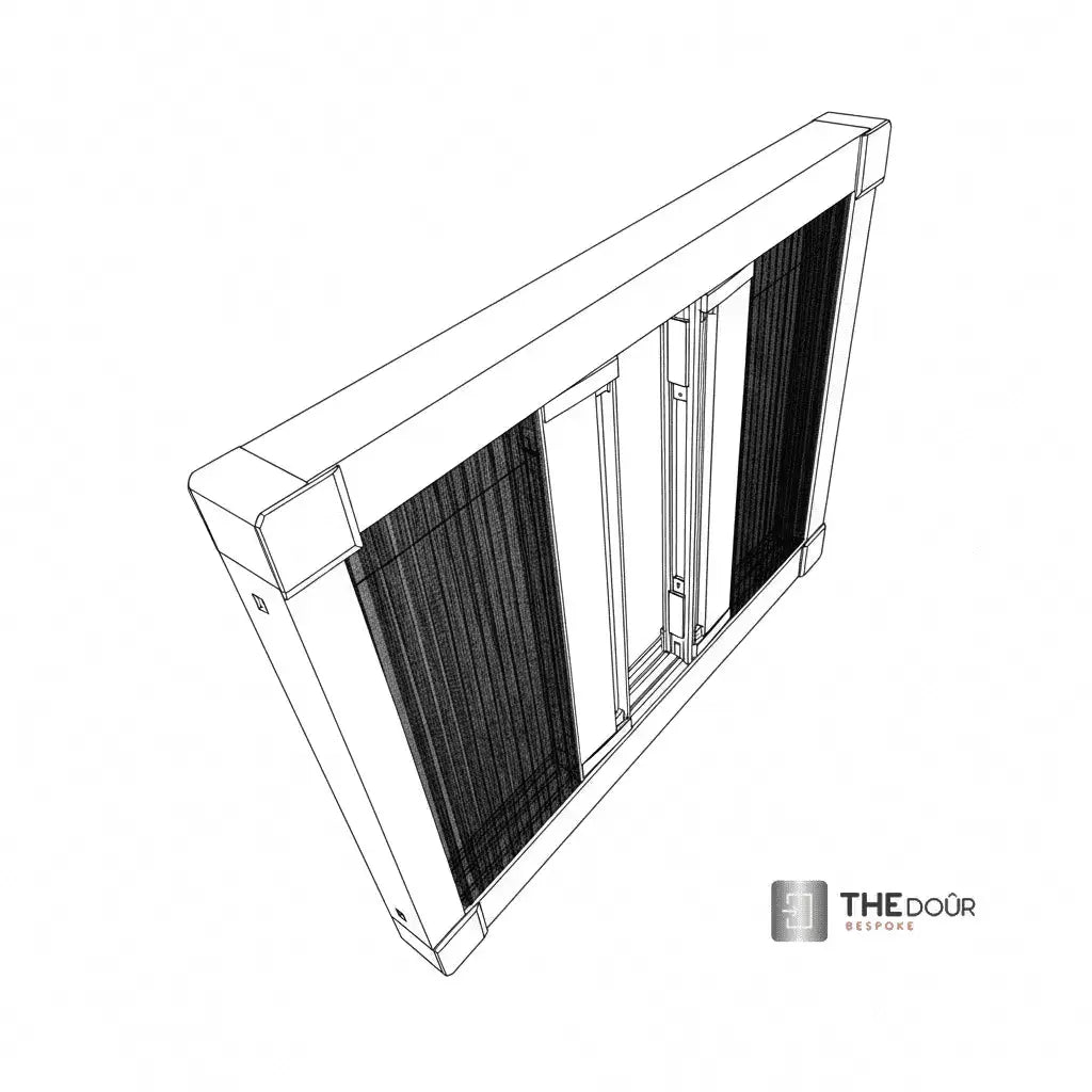 WINdoûr DUO Made to Measure Honeycomb Insulation Complete Blackout Blind & or Net up to 2000mm Tall x up to 2000mm Wide THEdoûr Bespoke