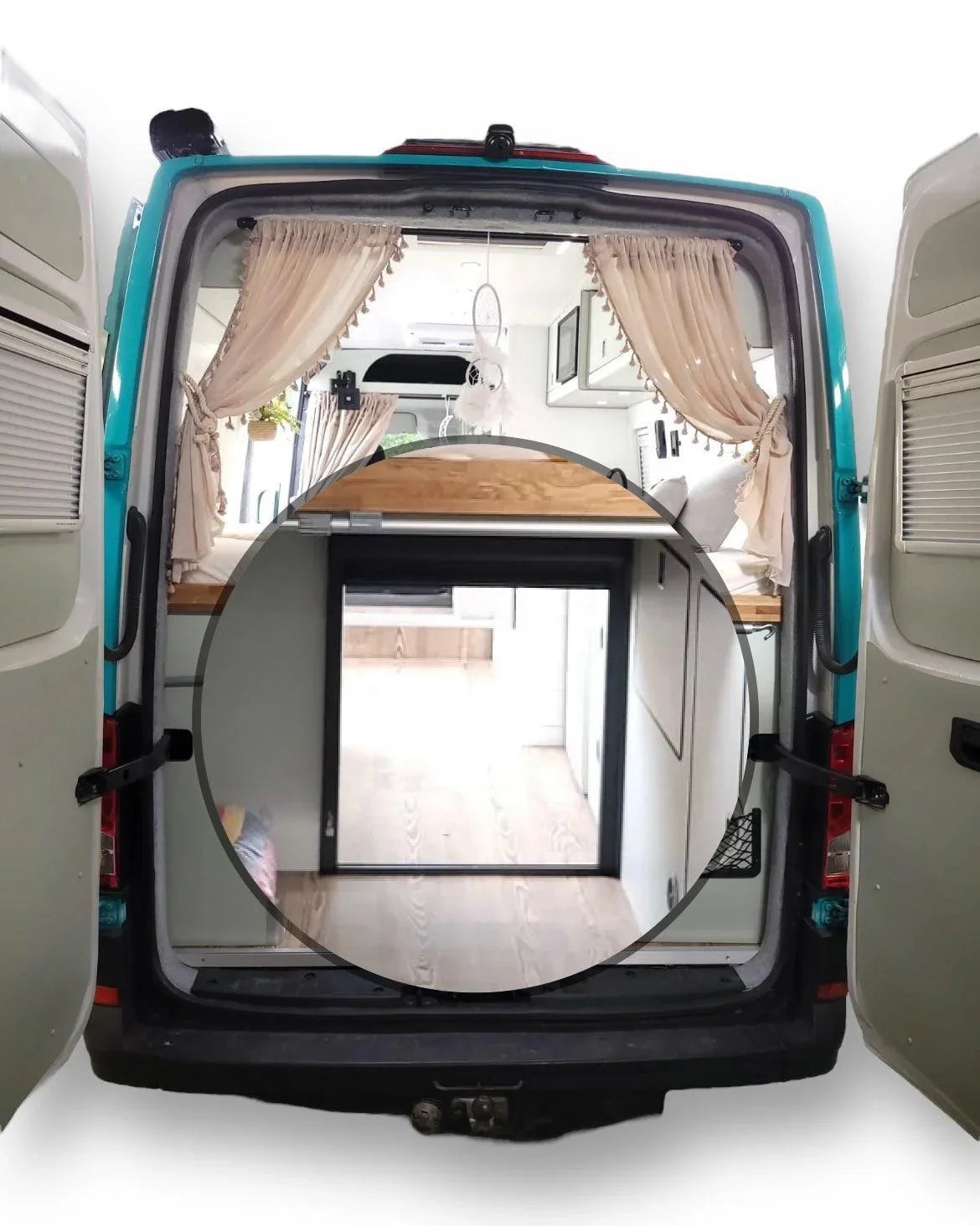 ROLdour Small Custom Made, Space Saving Horizontal or Vertical Sliding Door / Screen, Waterproof, Blackout in Lightweight Aluminium Frame