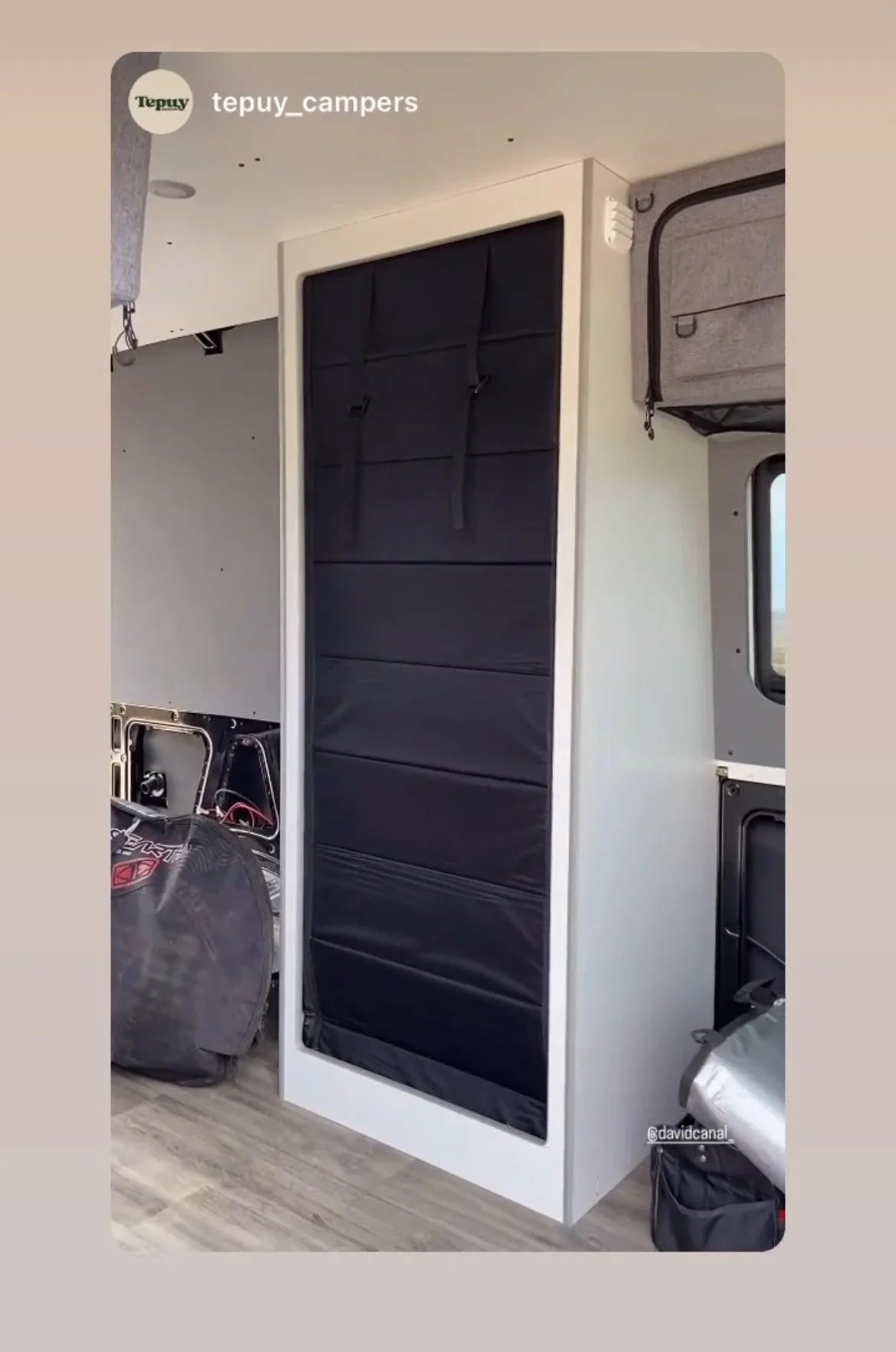 ZIPdoûr Shower Door 4x4 Camper Van / RV - Double Insulated Zip Close in Various Sizes