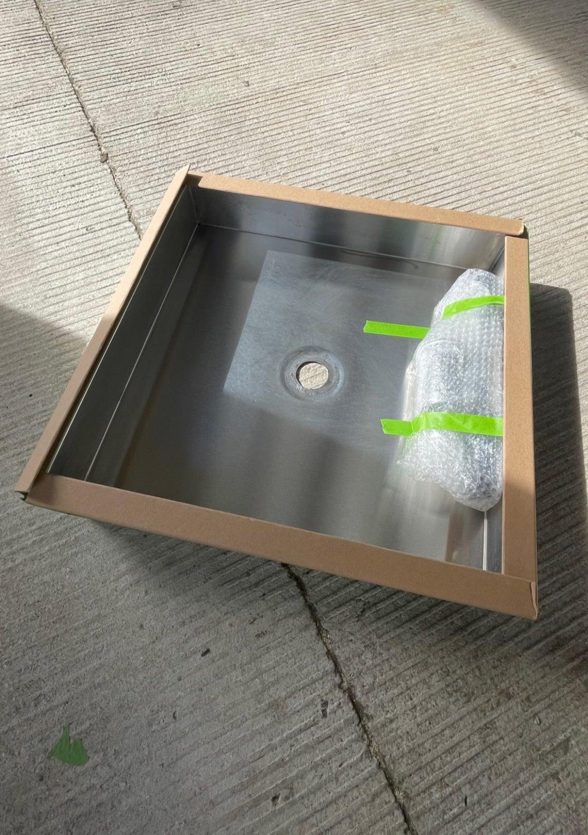 Campervan / RV Shower Trays 304-Grade Stainless Steel - 3 Sizes Options
