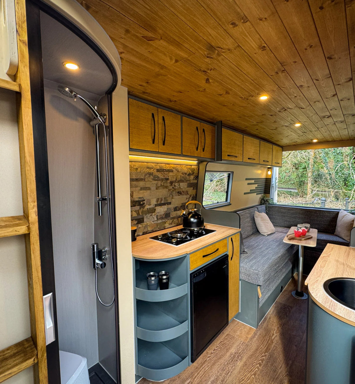 TAMdoûr Tambour Door Kit Cut 1850mm x 700mm with Flex Track for Straight Slide with 90 degree turn or Curved Close Finish