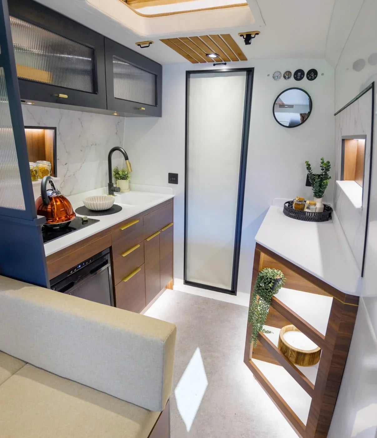ROLdour Campervan / RV Shower Door PRE MADE 1750mm Tall x 1000mm Self Cut Width