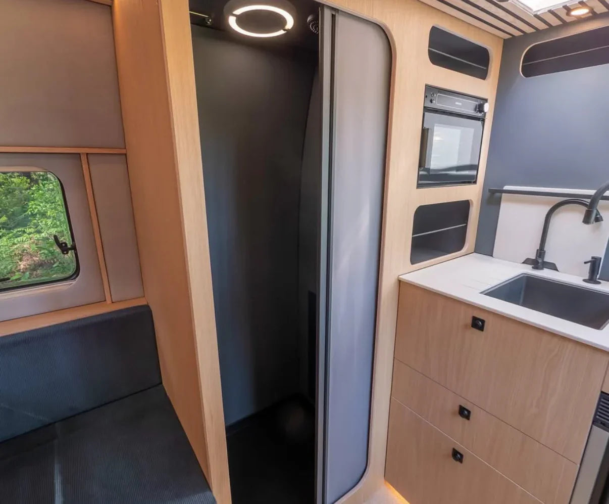 ROLdour Campervan / RV Shower Door PRE MADE 1700mm Tall x 1000mm Self Cut Width