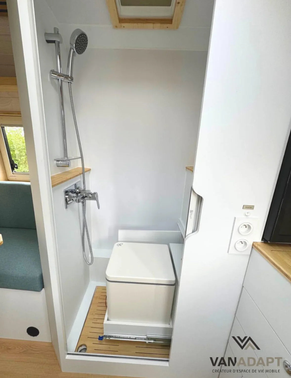 ROLdour Campervan / RV Shower Door PRE MADE 1700mm Tall x 1000mm Self Cut Width