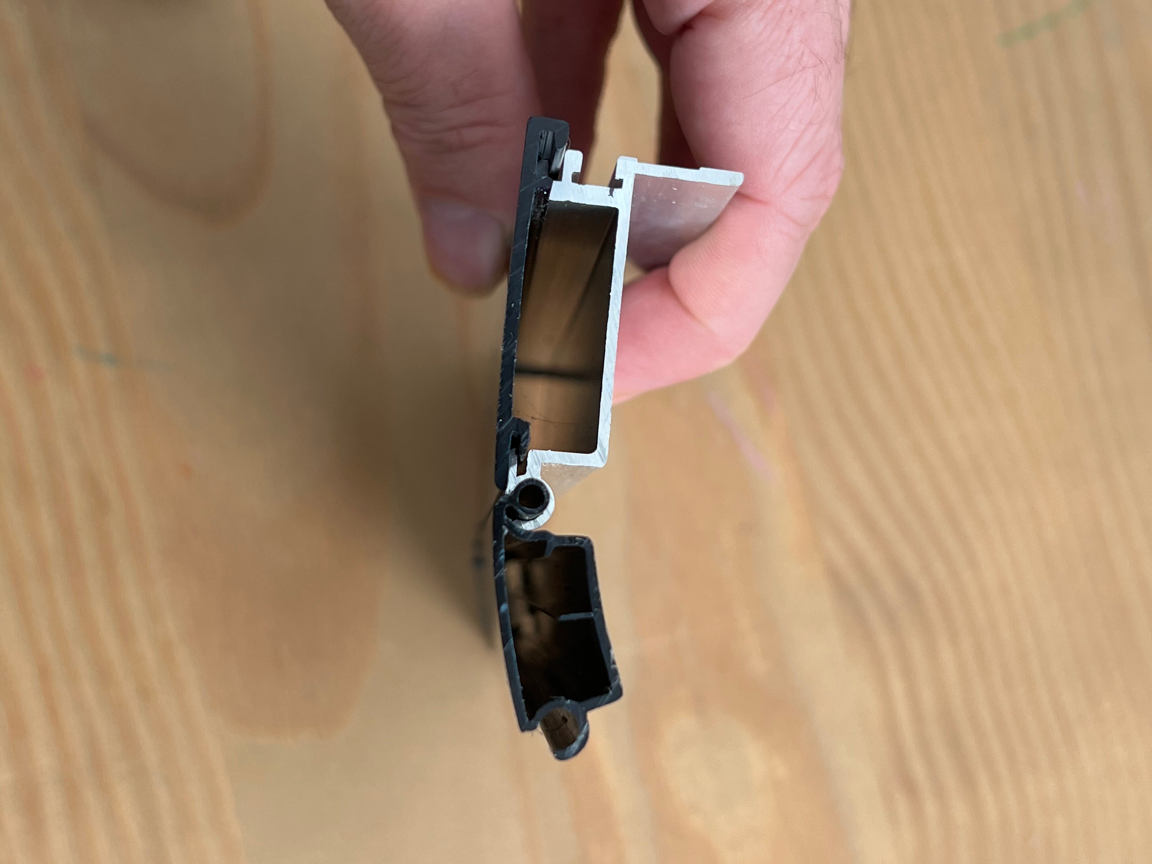 TAMdoûr Tambour Door Kit Cut 1850mm x 700mm with Flex Track for Straight Slide with 90 degree turn or Curved Close Finish