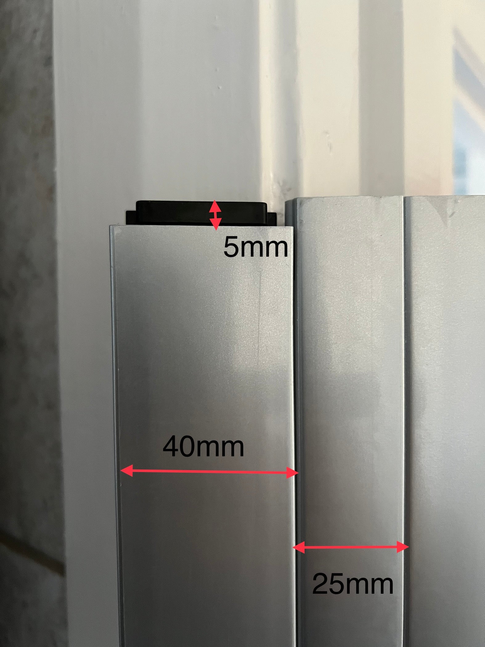 TAMdoûr Tambour Door Kit Cut 1850mm x 700mm with Flex Track for Straight Slide with 90 degree turn or Curved Close Finish