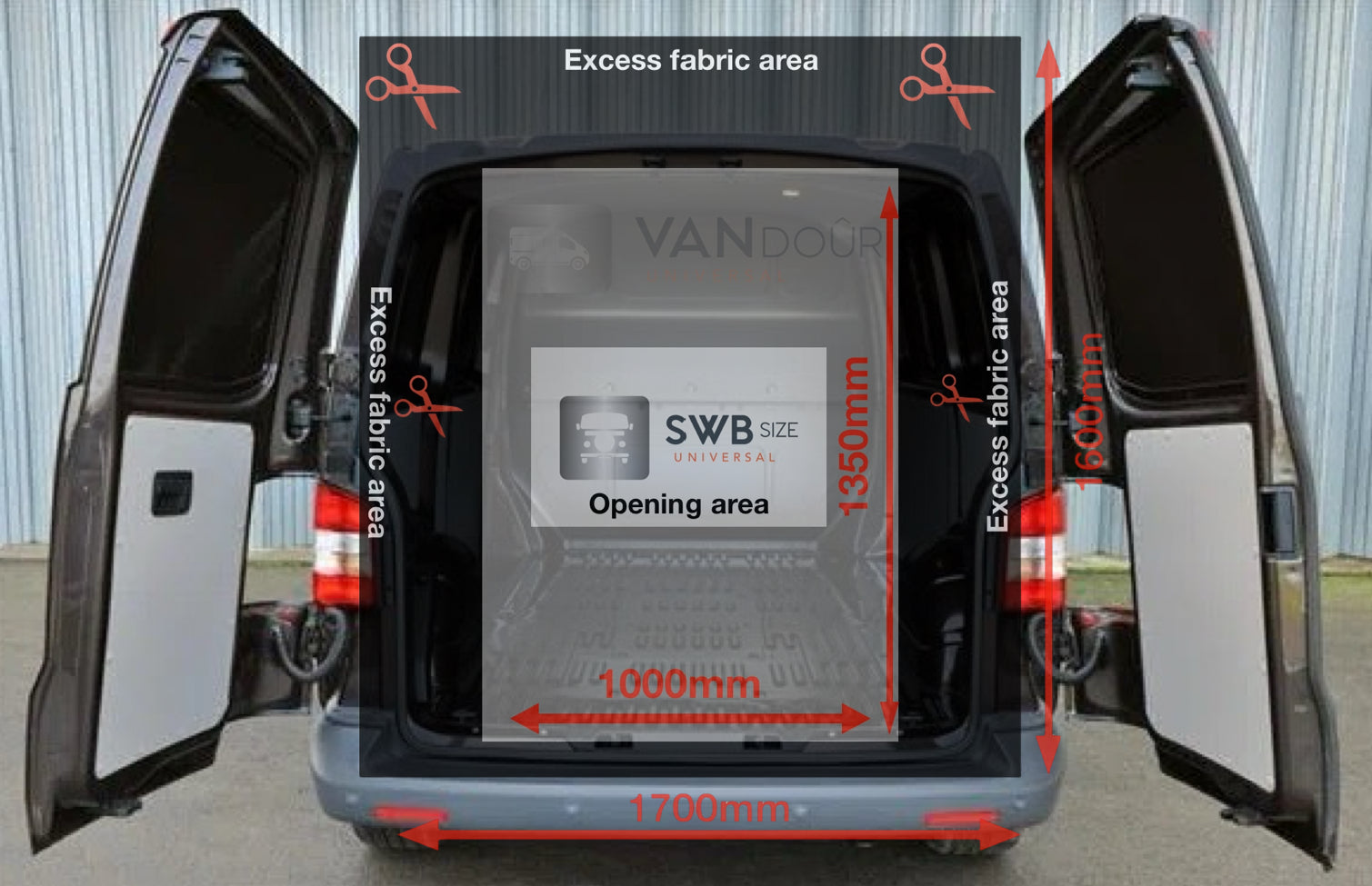 VANdour Mosquito Net Screen Small Campervans fit. Added Privacy Layer
