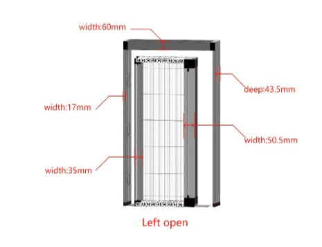 NETdoûr Bespoke Trackless Pleated Net Door Fly & Mosquito Screen 1500mm up to 2000mm Tall x 600mm up to 2000mm Wide