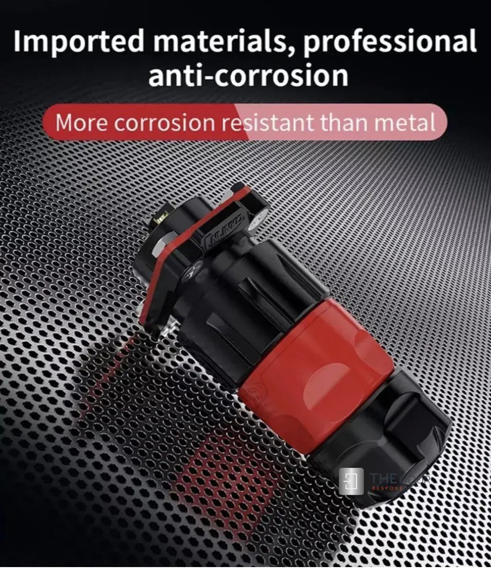 IP67 COMPACT Surface Mounted 240v Electric Hookup Red & Black THEdoûr Bespoke