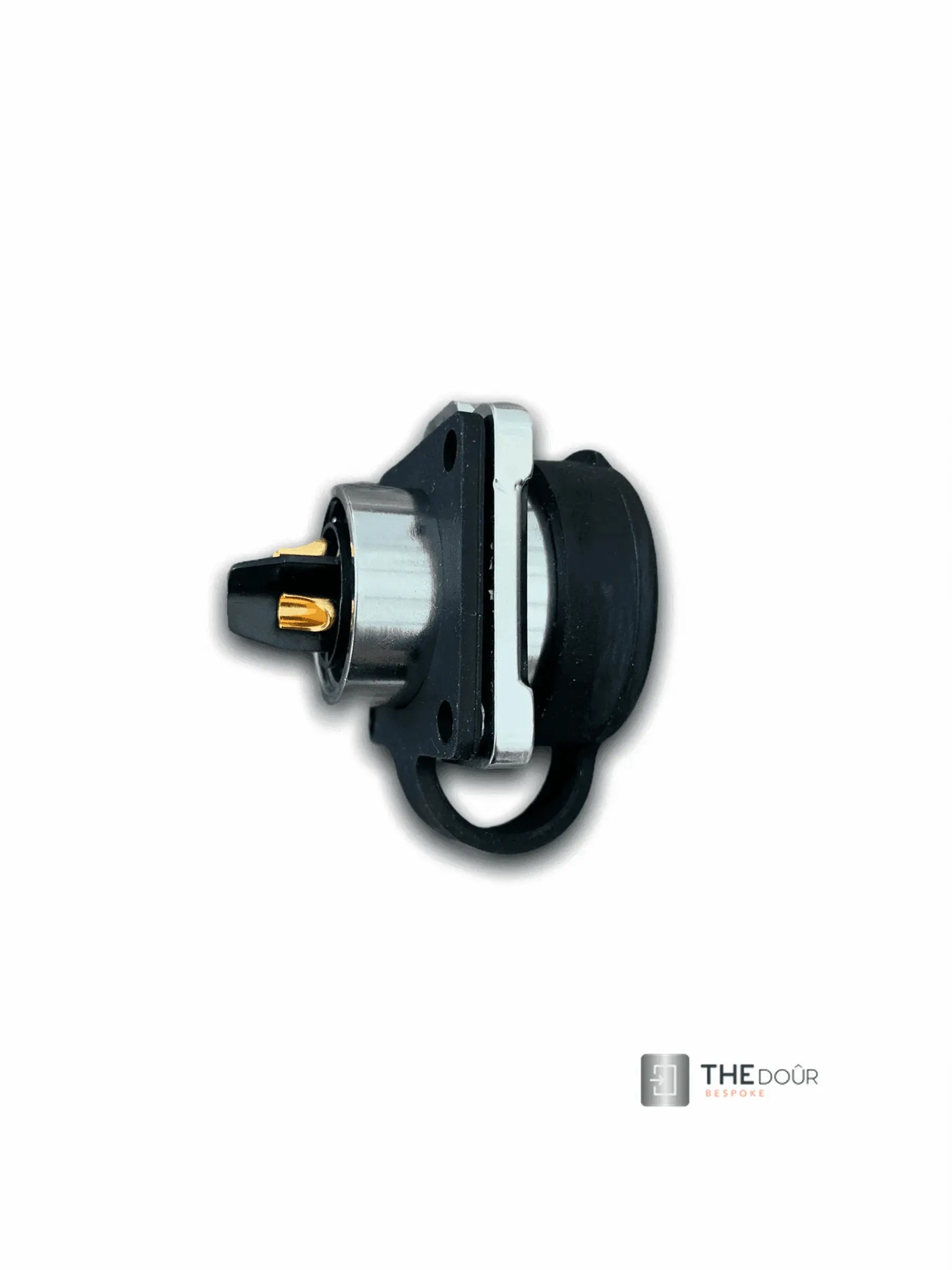 IP67 COMPACT Surface Mounted 240v Electric Hookup, Red & Chrome. THEdoûr Bespoke