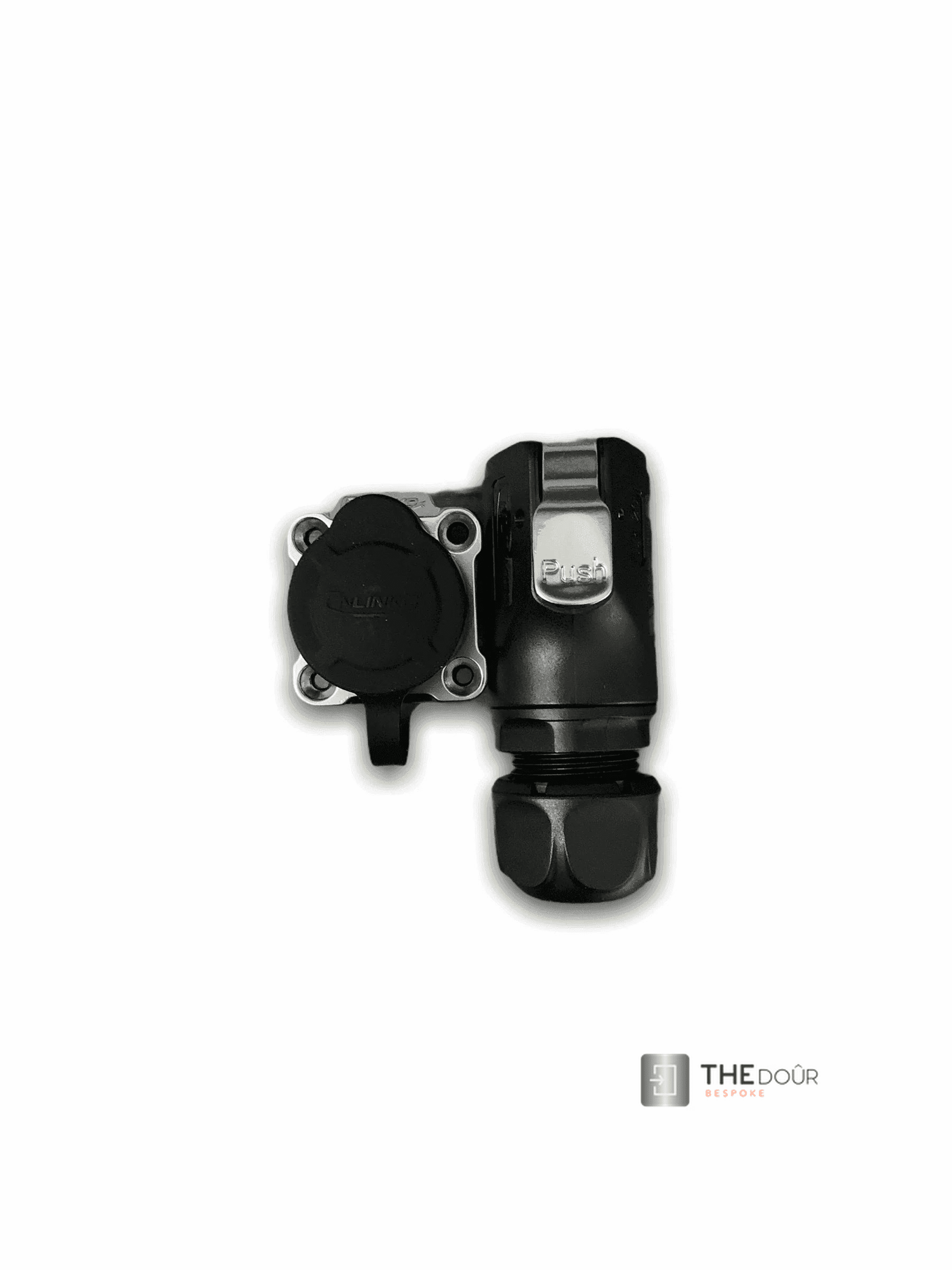 IP67 COMPACT Surface Mounted 240v Electric Hookup Black & Chrome