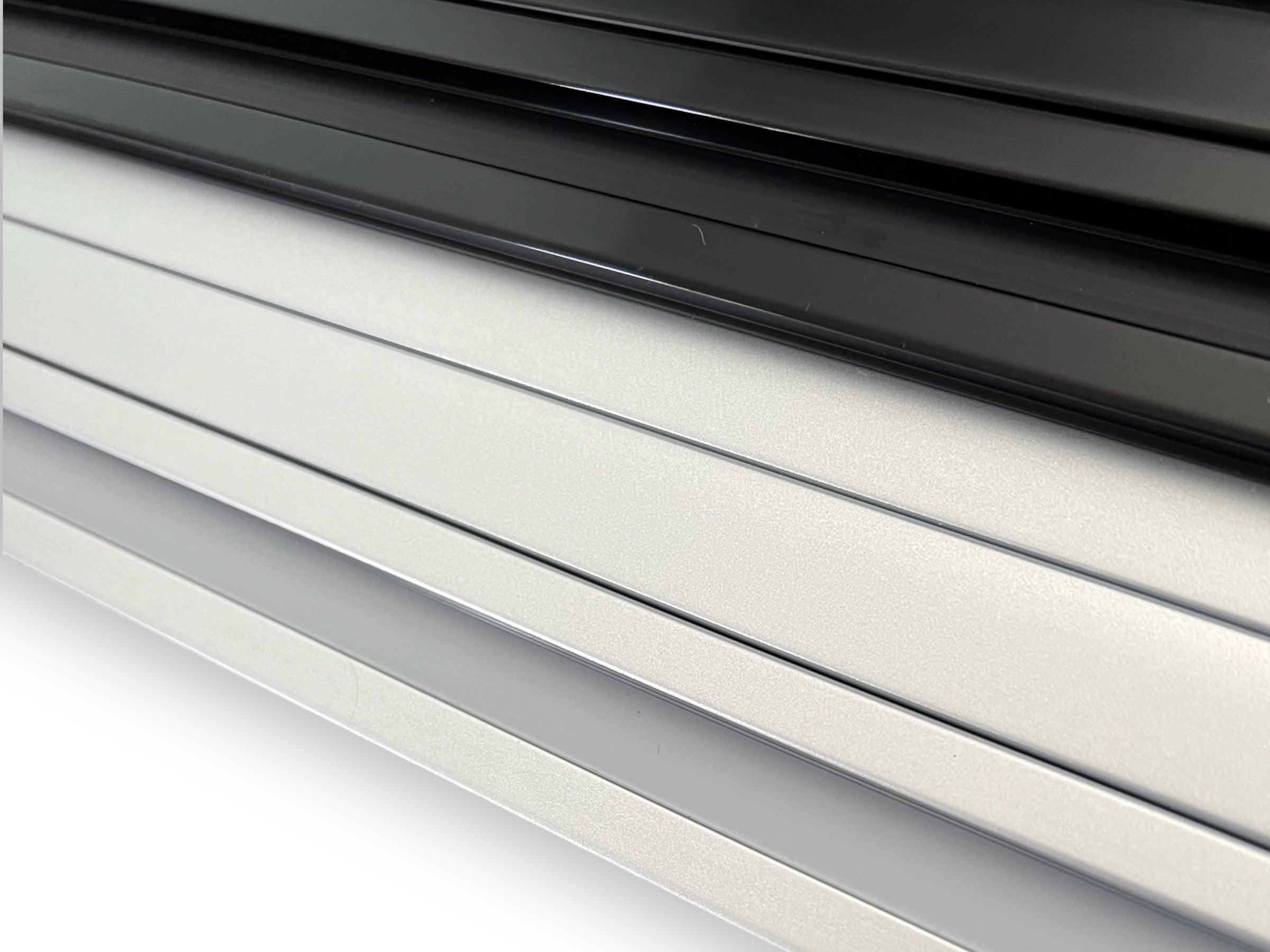 Tambour Door End Profile with Integrated Handle – 1 x 1000mm Length Silver or Black - TAMdoûr Universal