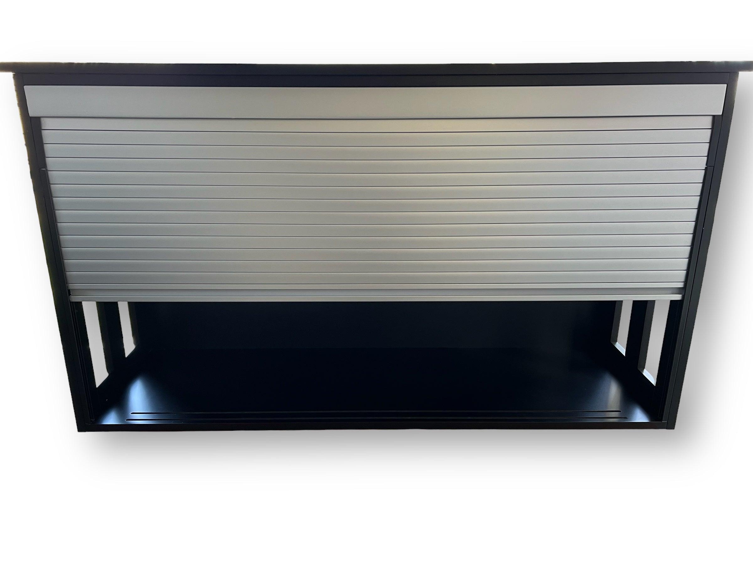 Tambour Door 1 x 1000mm x 20mm x 8mm Slat – High Gloss Black or Silver - TAMdoûr Universal