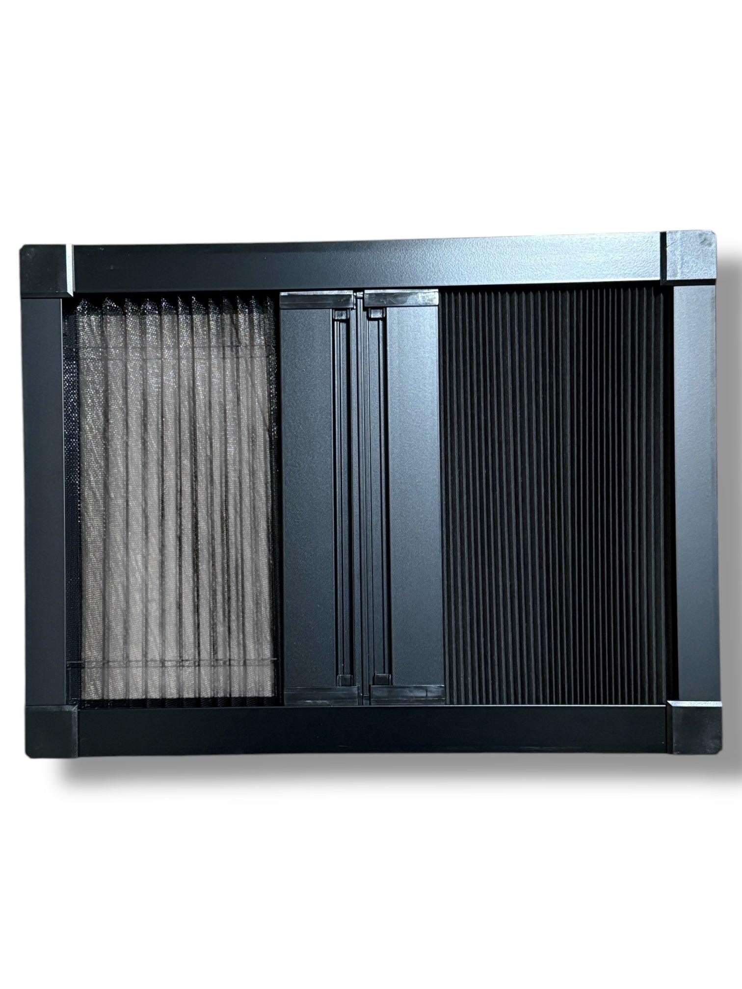 ROLdour – Maßanfertigung. Bestellen Sie jede Patronenlänge in mm bis max. 2000 mm x jede Schienenlänge in mm bis max. 1000 mm (Gesamtgröße bis zu den Außenkanten des Rahmens).